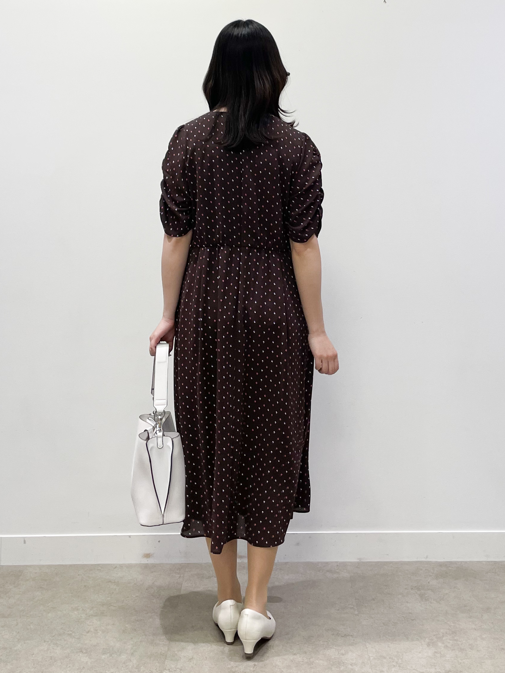 yukariさんの「Reflect｜小紋柄ジョーゼットワンピース」を使ったコーディネート