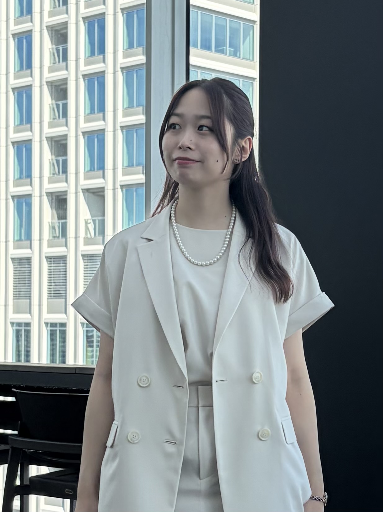 Saekoさんの「COUP DE CHANCE｜【手洗い可／セットアップ可】こなれ半袖ジャケット」を使ったコーディネート