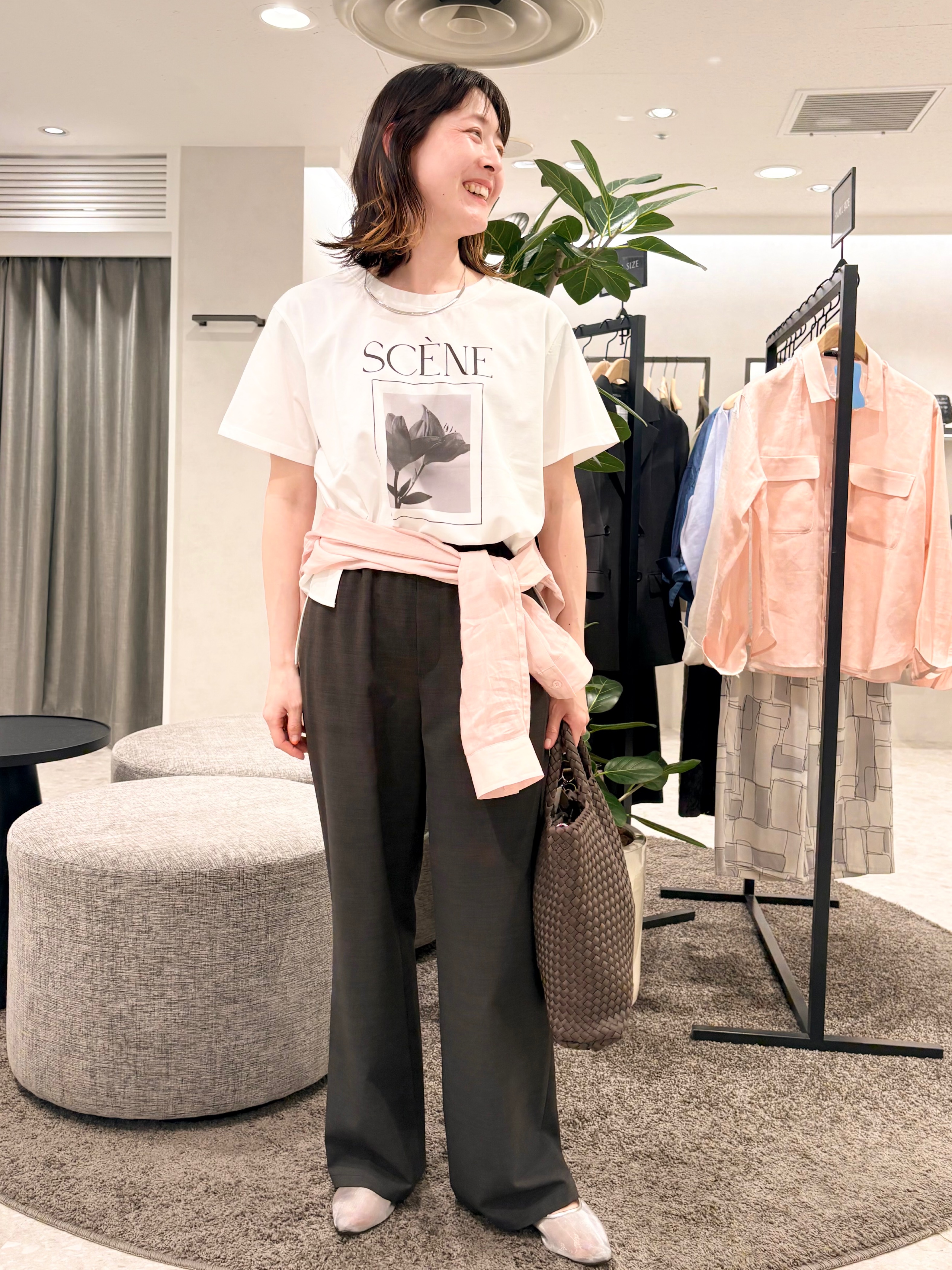 サオリさんの「UNTITLED｜【古畑星夏さん着用/接触冷感】ドライタッチシャツ」を使ったコーディネート
