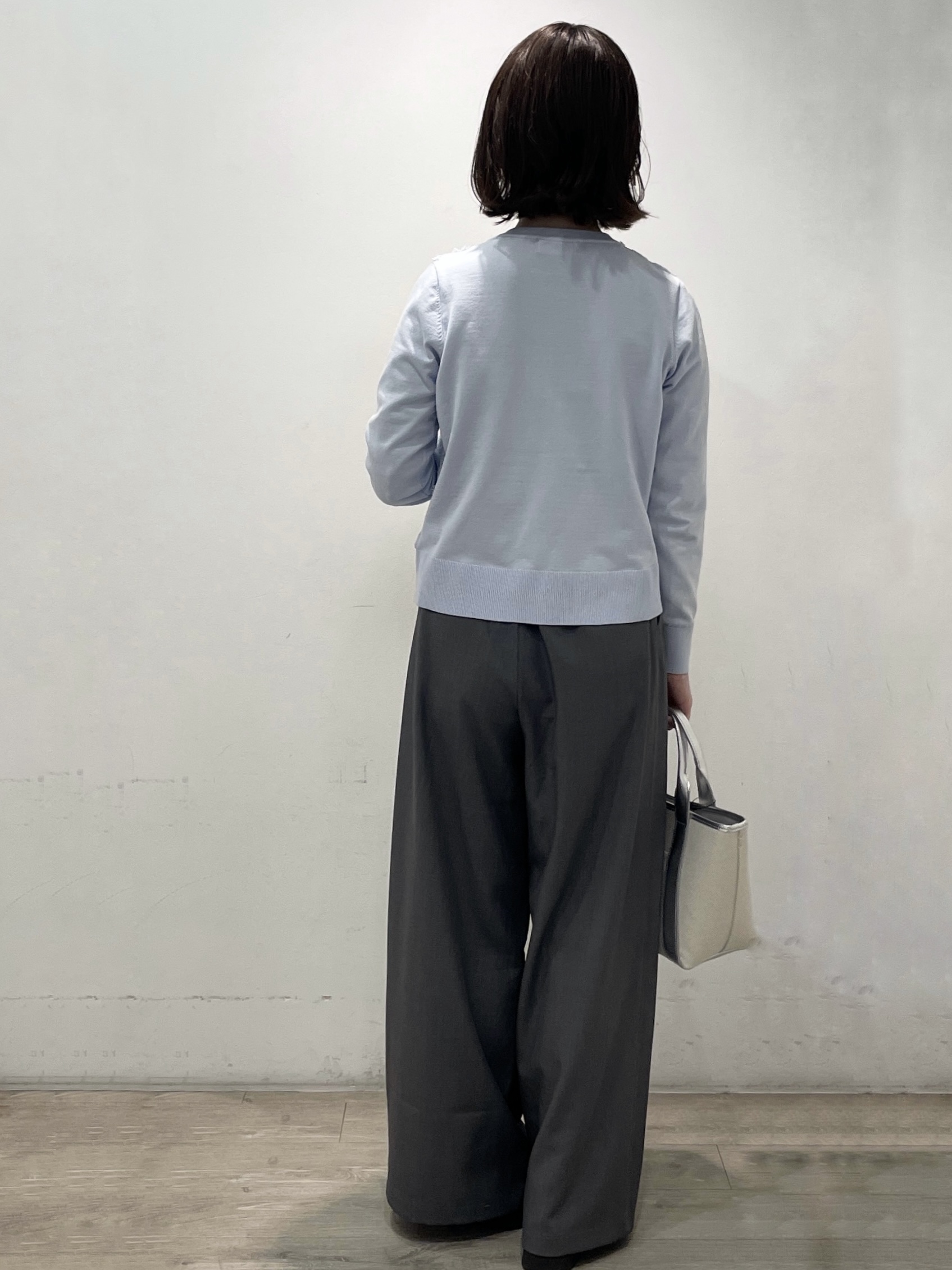 tomokoさんの「OPAQUE.CLIP｜チュールレースニットカーディガン【洗える】」を使ったコーディネート