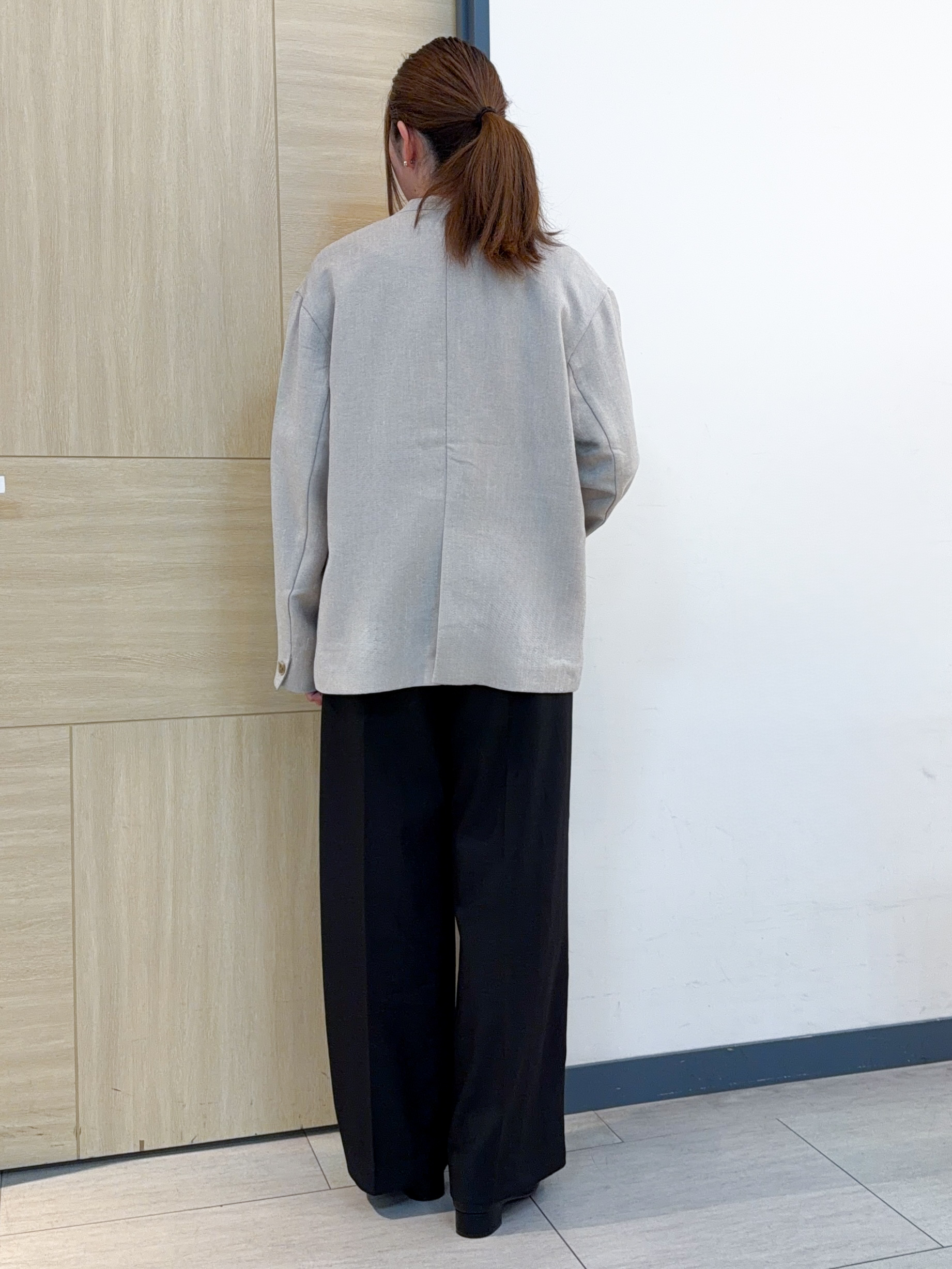 nanaさんの「grove｜【貴島明日香さん着用】リネンライクカラーレスジャケット」を使ったコーディネート