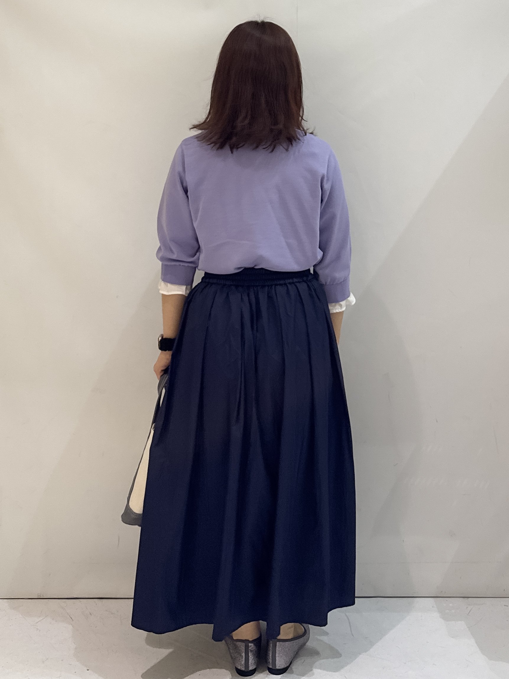 nakkoさんの「OPAQUE.CLIP｜シャツレイヤード風ポロニット【洗濯機OK】」を使ったコーディネート