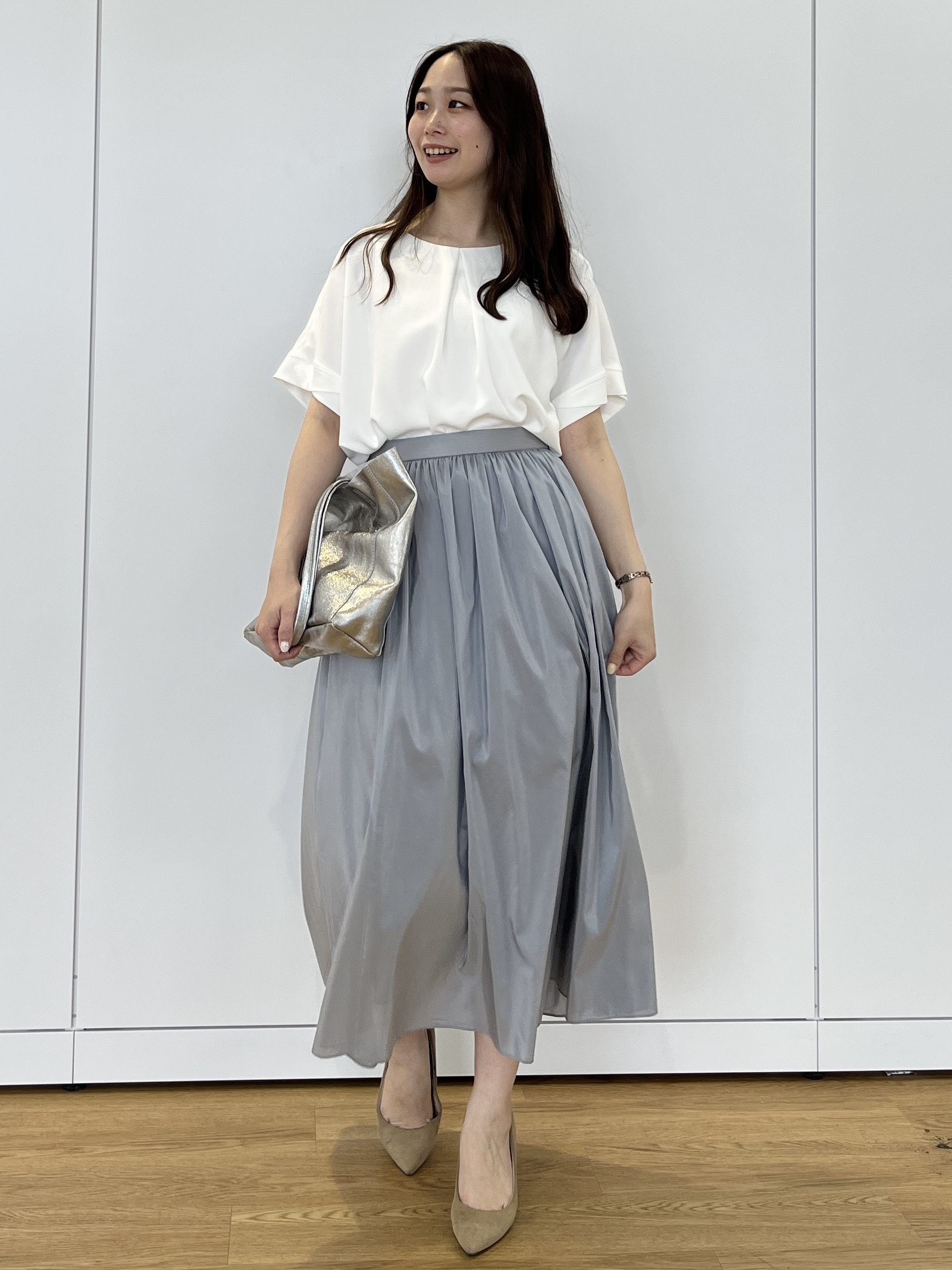 Saekoさんの「UNTITLED｜【前後2WAY/はっ水/セットアップ可】リラクシーフレンチスリーブブラウス」を使ったコーディネート