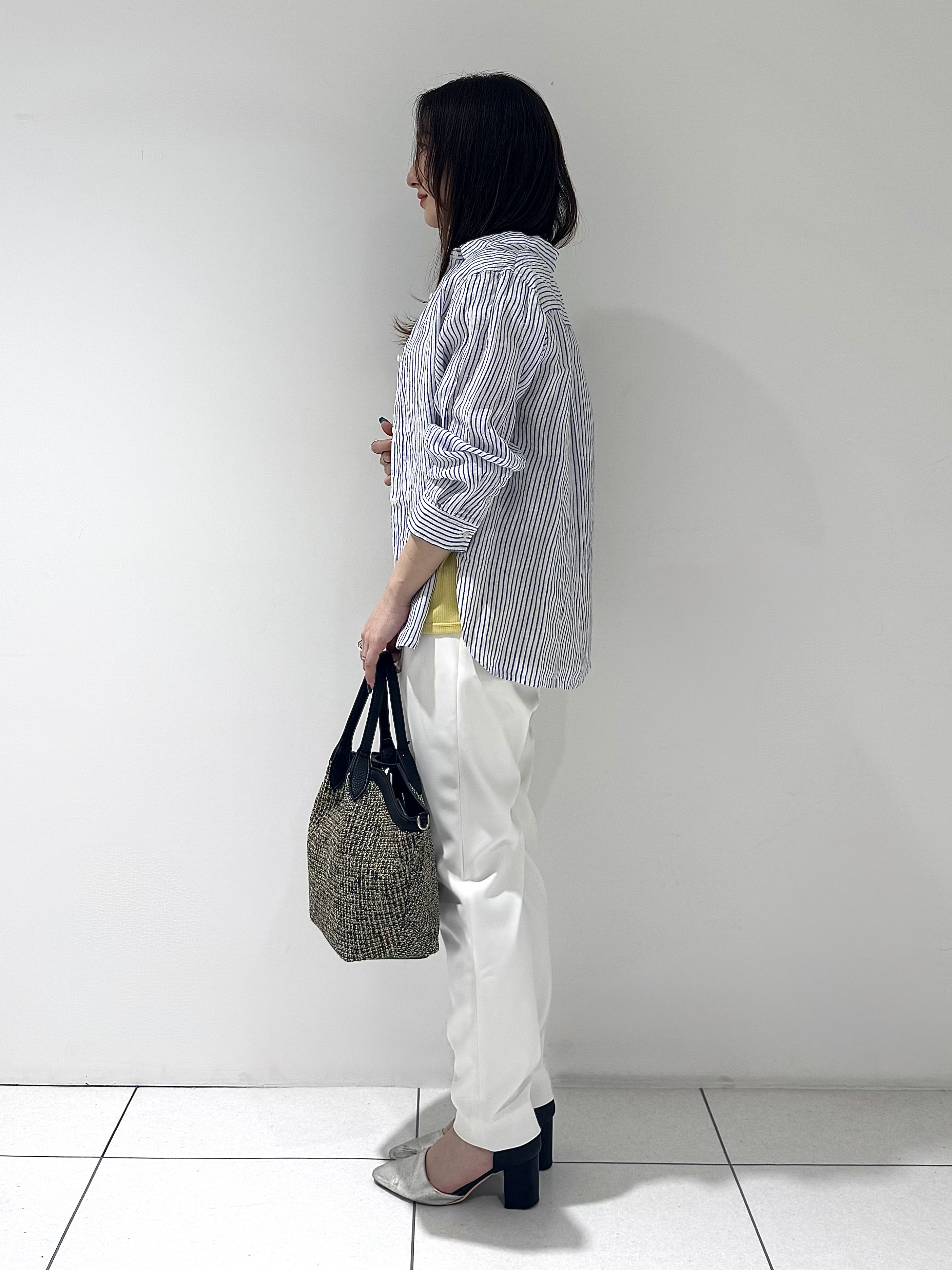 そんさんの「INDIVI｜【接触冷感／2WAY】カシュクールリネンシャツ」を使ったコーディネート