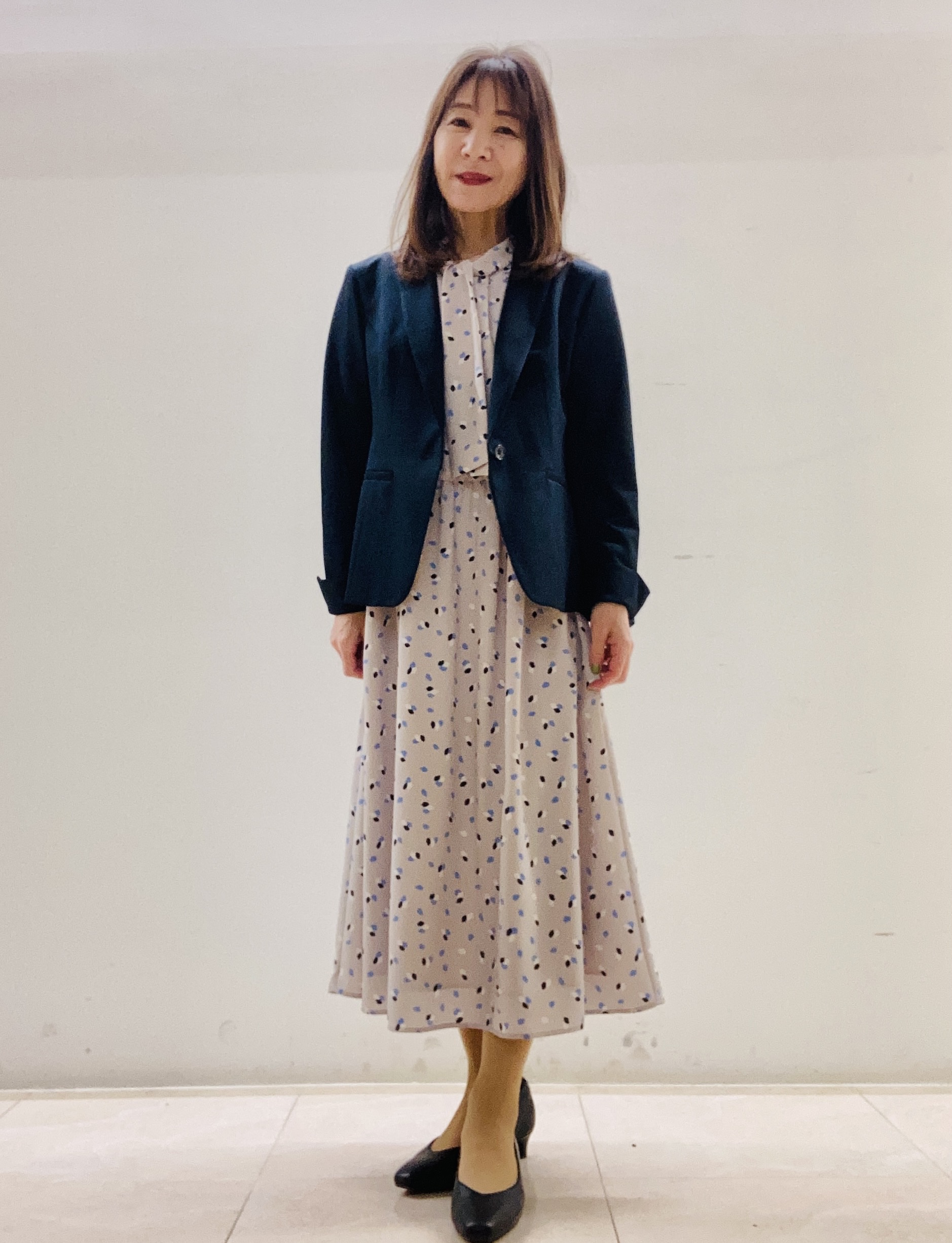 kurodaさんの「Reflect｜【セレモニー／通勤／おでかけに◎】フラワープリントボウタイワンピース」を使ったコーディネート