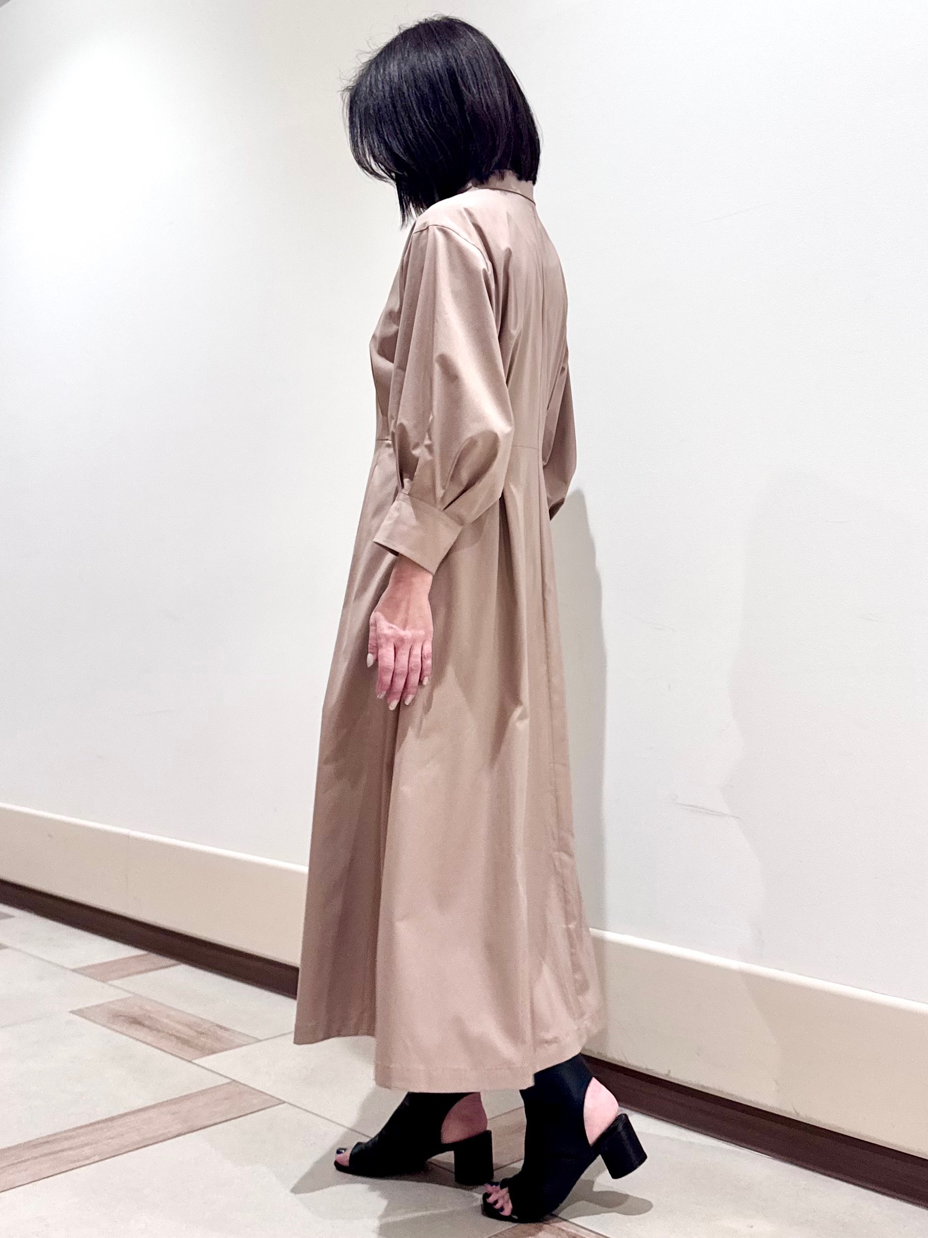 kaeさんの「Reflect｜タイプライターシャツロングワンピース」を使ったコーディネート