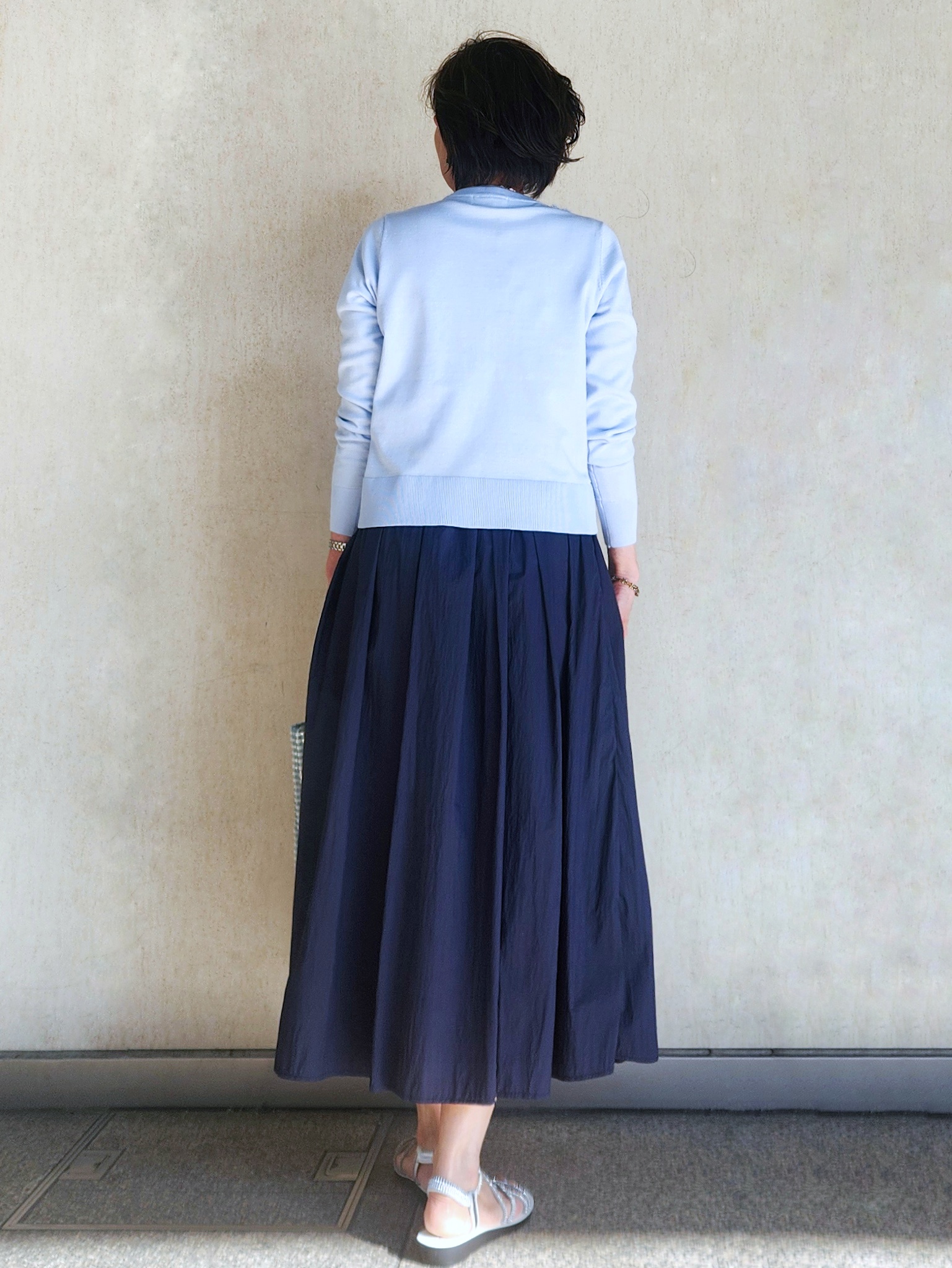 milkyさんの「OPAQUE.CLIP｜チュールレースニットカーディガン【洗える】」を使ったコーディネート