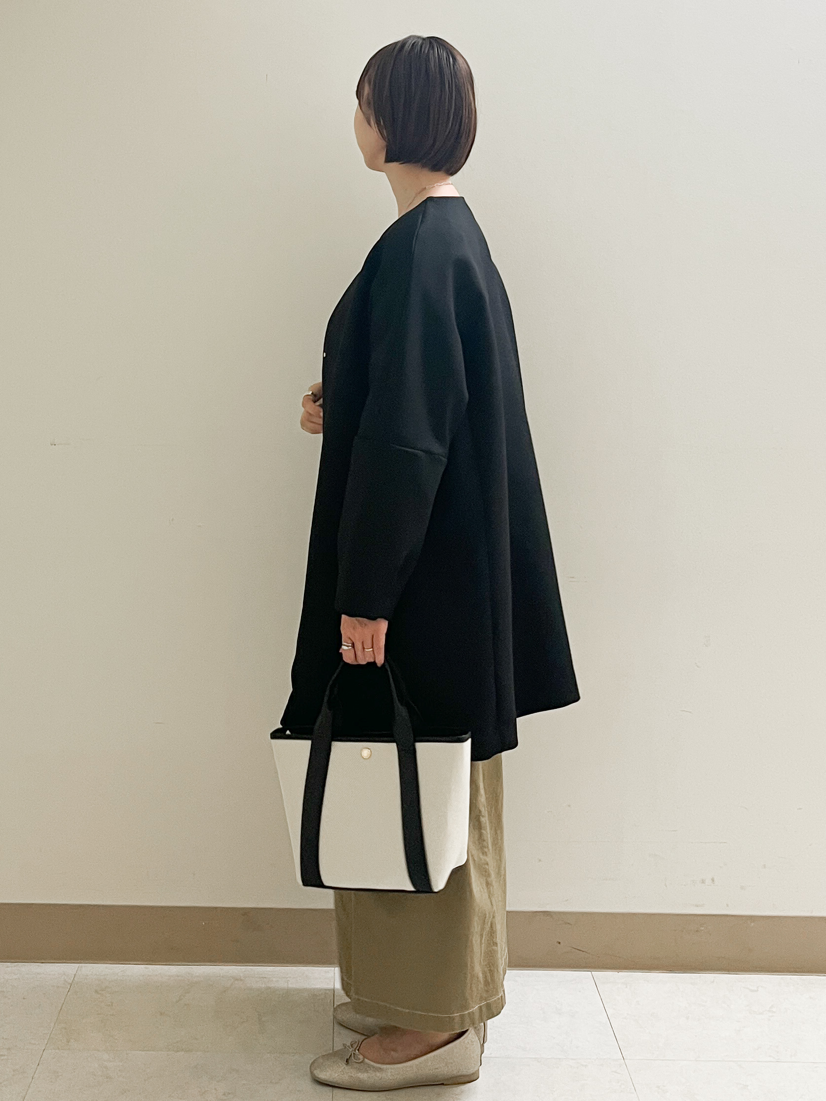 あかねさんの「OPAQUE.CLIP｜フォルムスリーブミドルコート【洗濯機OK】」を使ったコーディネート