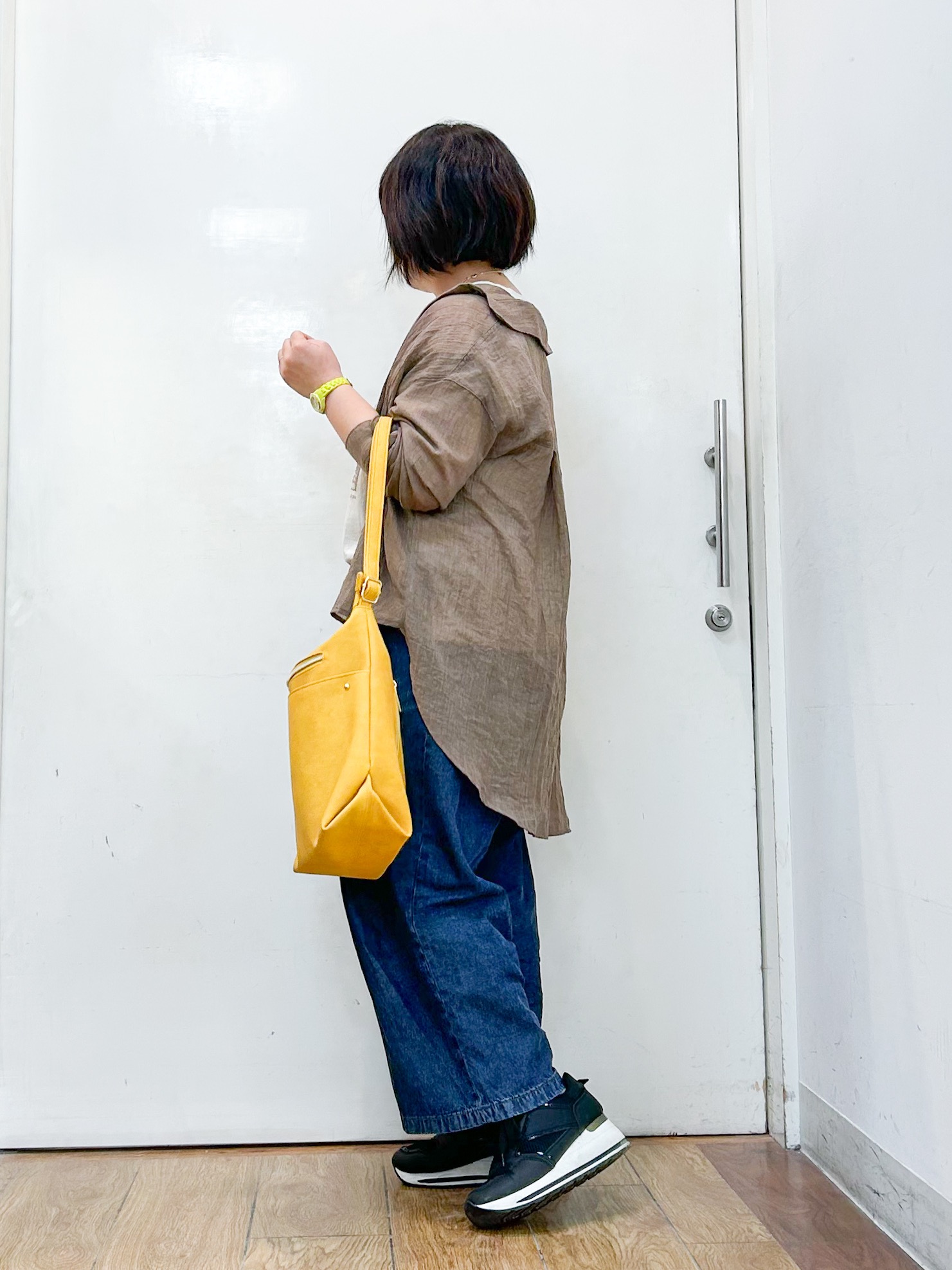 haruさんの「SHOO･LA･RUE｜【体型カバー】ふんわり質感 やわらかこなれシアーシャツ」を使ったコーディネート