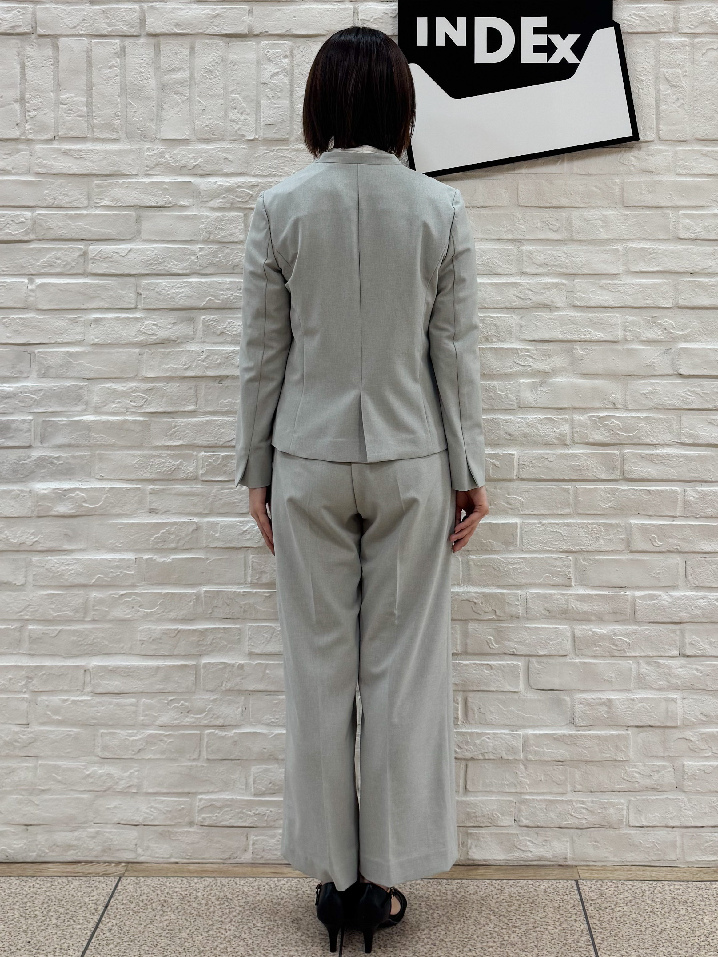mihaさんの「index｜【接触冷感／吸水速乾】ノーカラージャケット／セットアップ対応可《洗える／防シワ／ストレッチ》」を使ったコーディネート