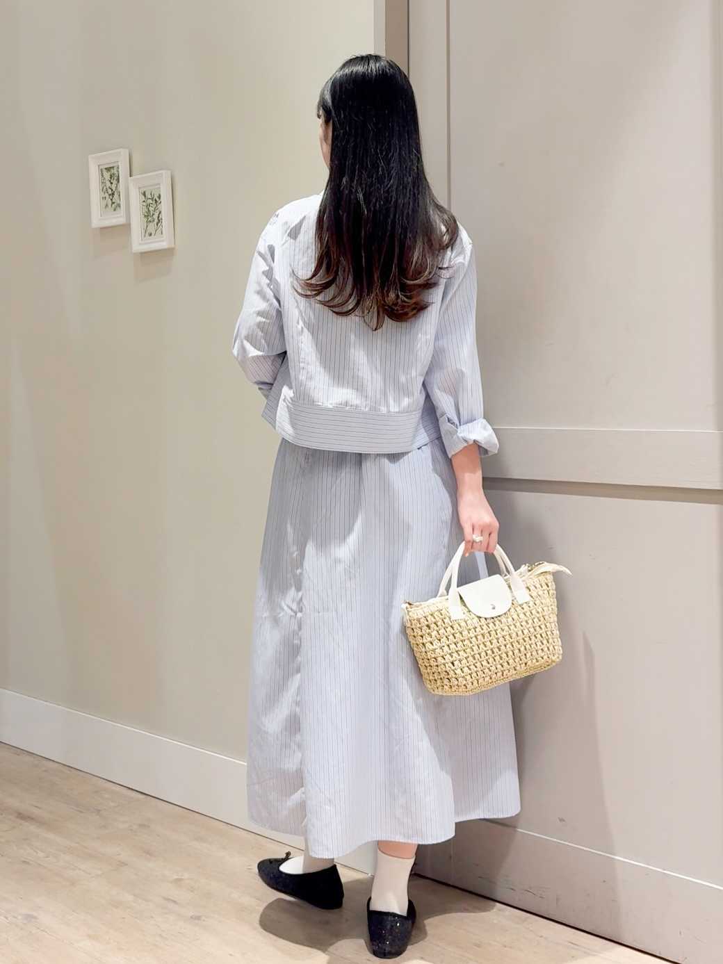 Mayuさんの「grove｜【貴島明日香さん着用／イージーケア／接触冷感】麻混クロップドシャツ」を使ったコーディネート