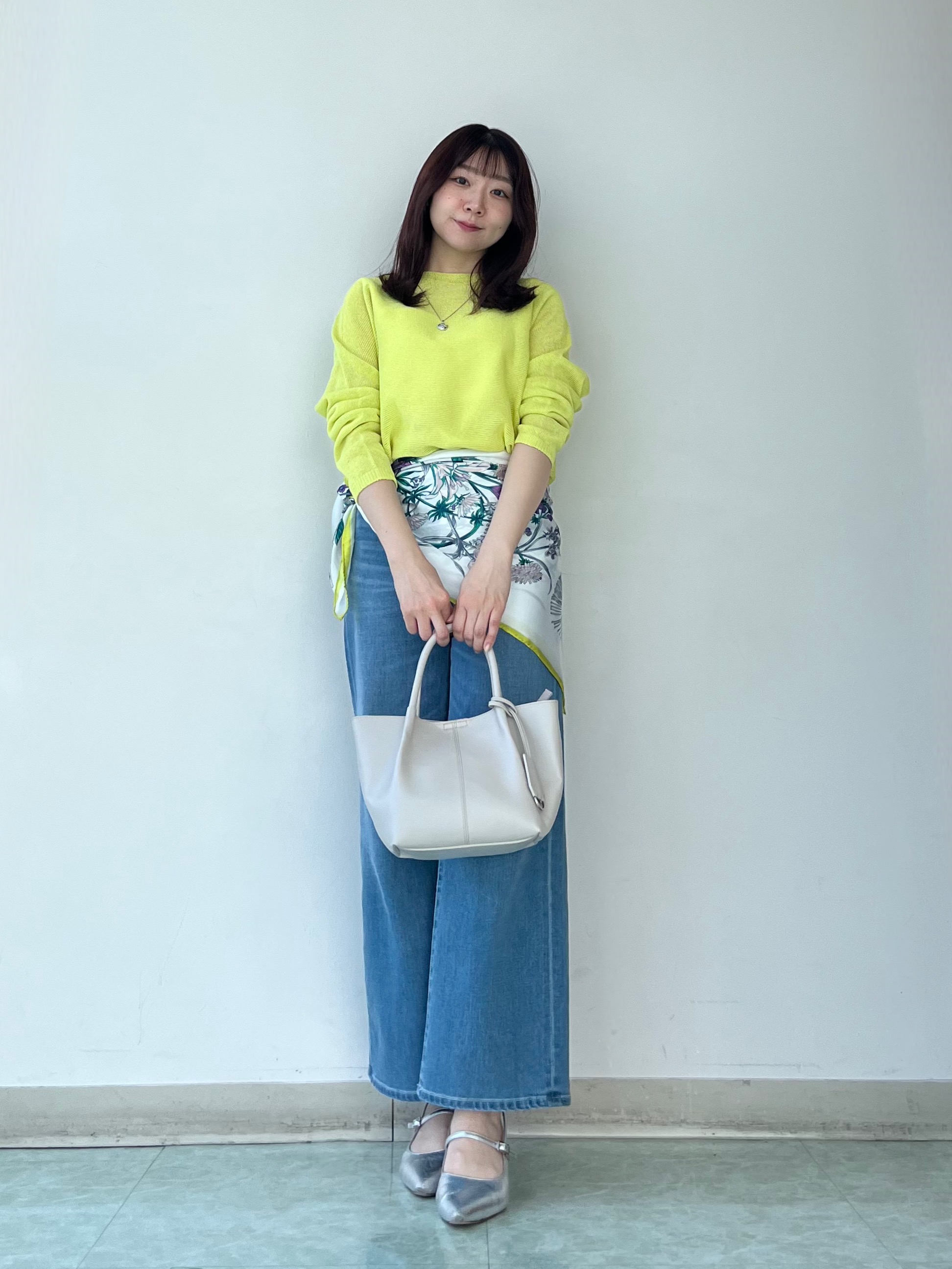 KAHOさんの「UNTITLED｜【古畑星夏さん着用/8色展開/程よい透け感】ドライタッチボートネックニット」を使ったコーディネート