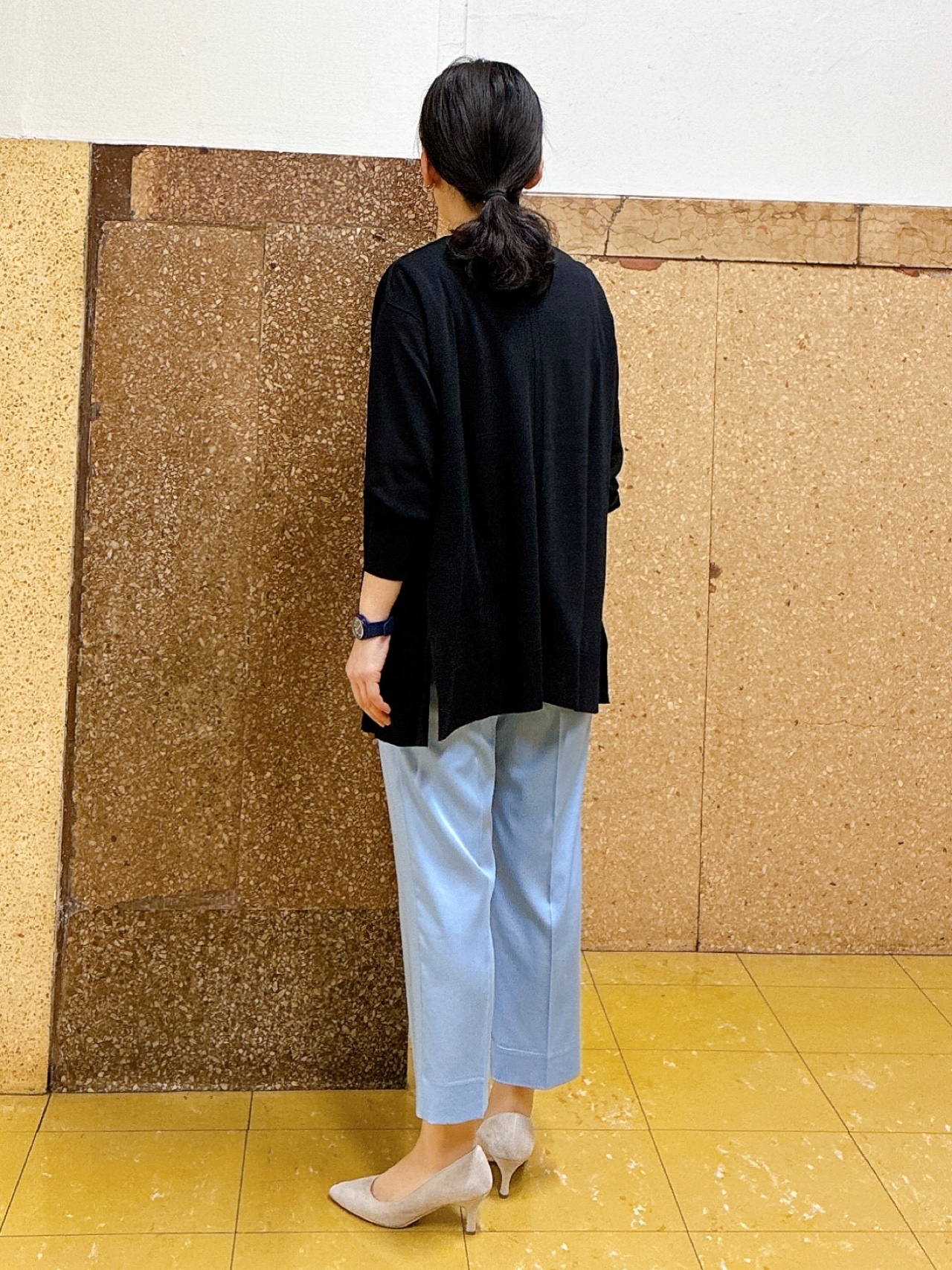 hattoriさんの「INDIVI｜【洗える／上品】きれいめ着流しカーディガンニット」を使ったコーディネート
