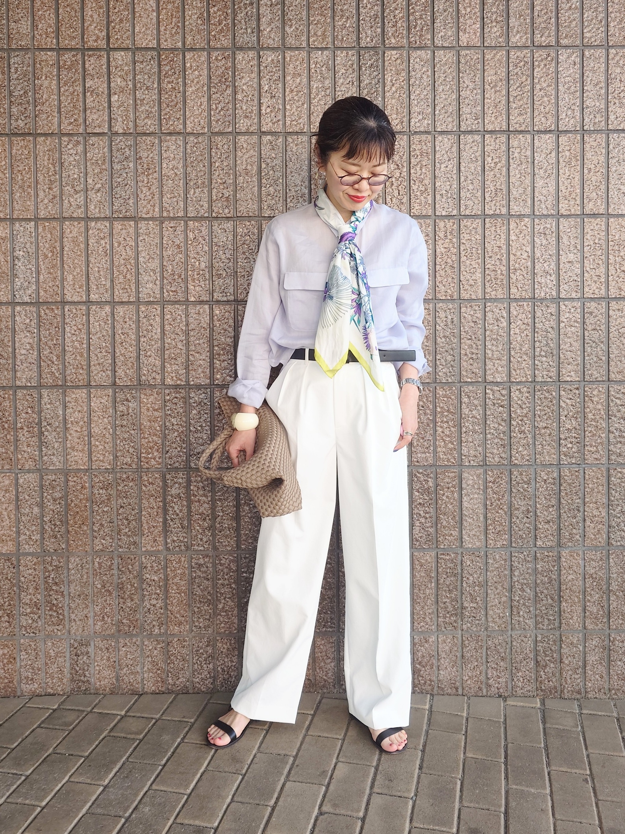 MUTSUKOさんの「UNTITLED｜【古畑星夏さん着用/接触冷感】ドライタッチシャツ」を使ったコーディネート