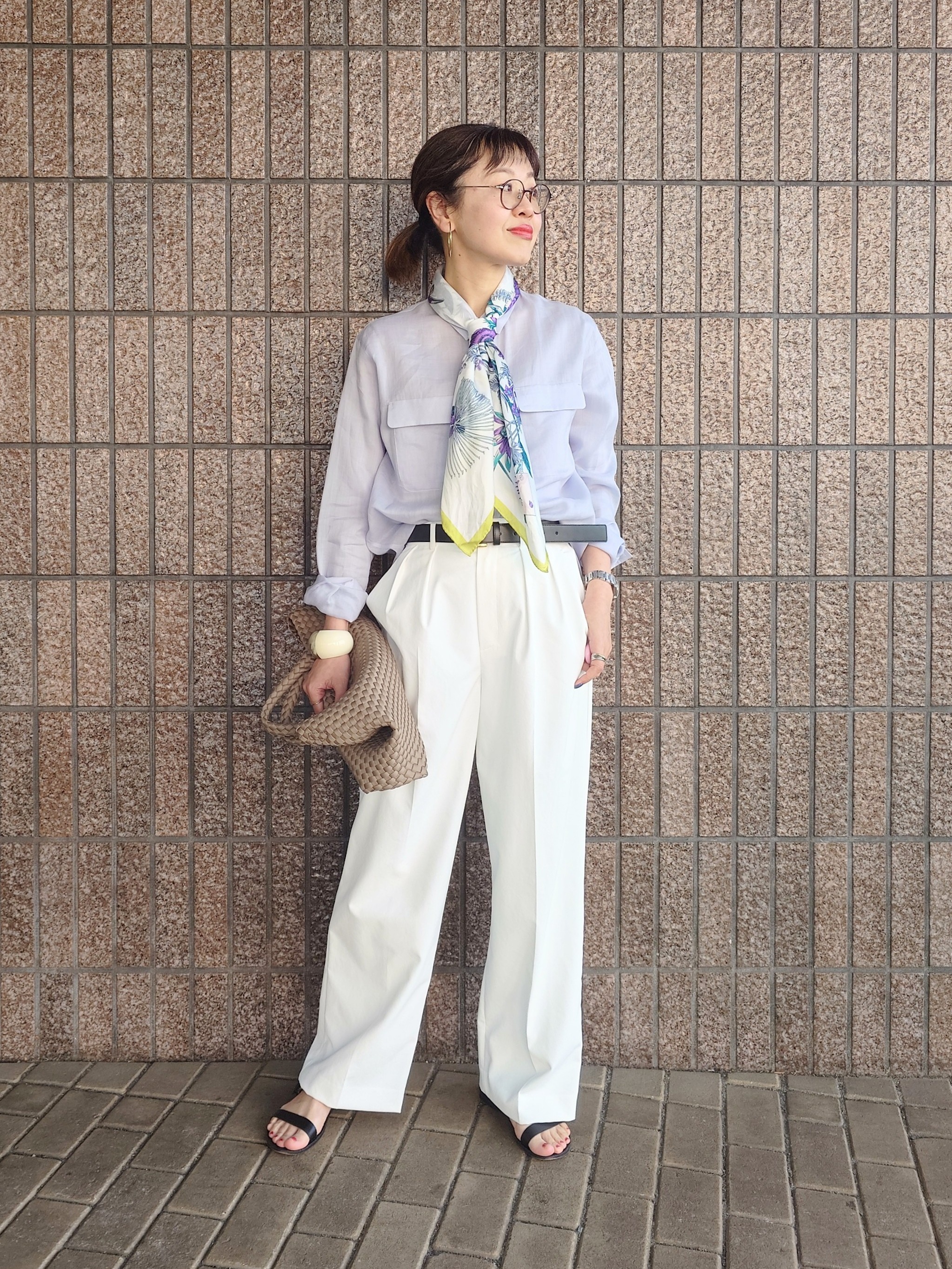MUTSUKOさんの「UNTITLED｜【古畑星夏さん着用/接触冷感】ドライタッチシャツ」を使ったコーディネート