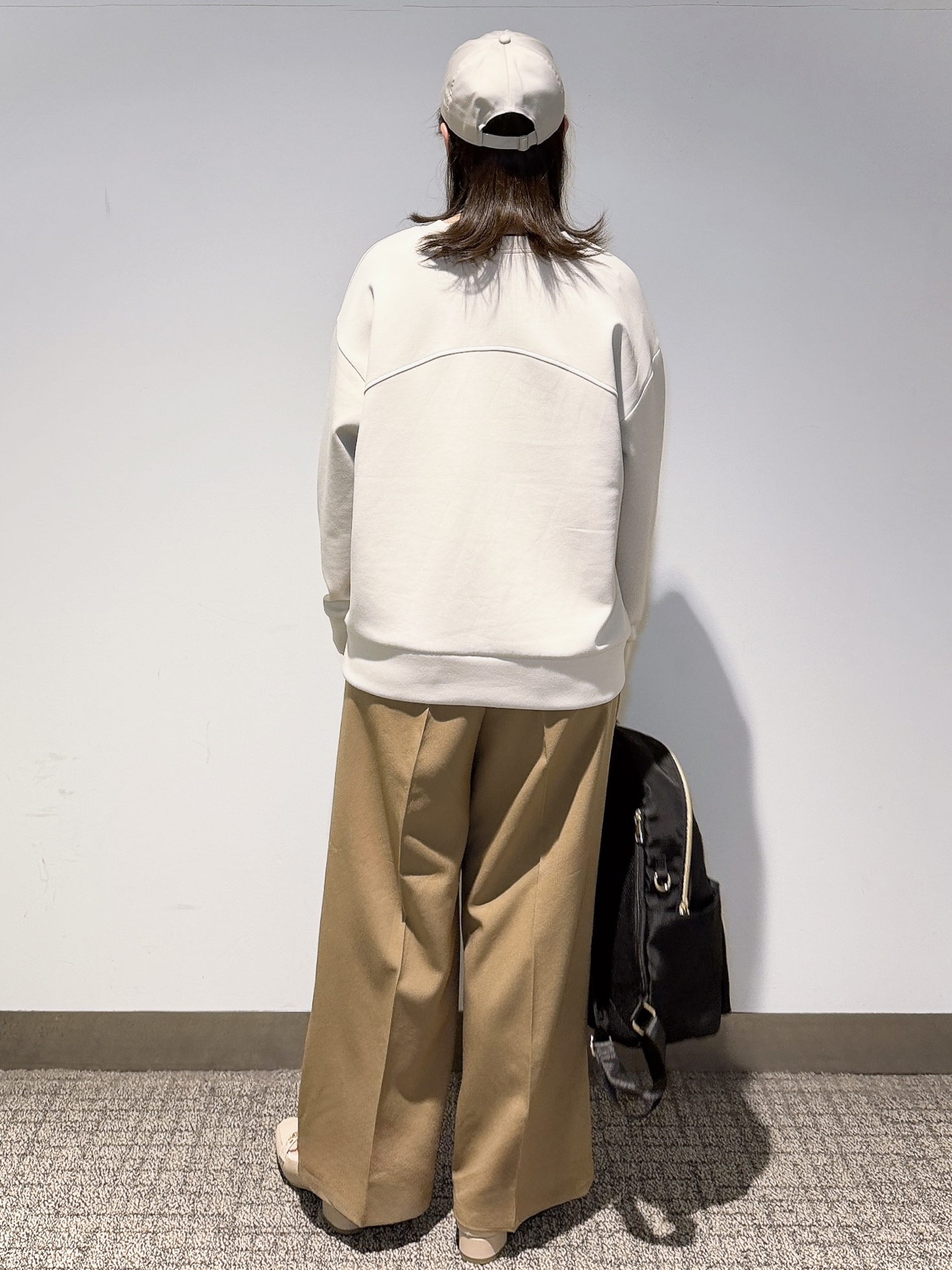 みーさんの「grove｜2WAYハーフジップスウェット」を使ったコーディネート