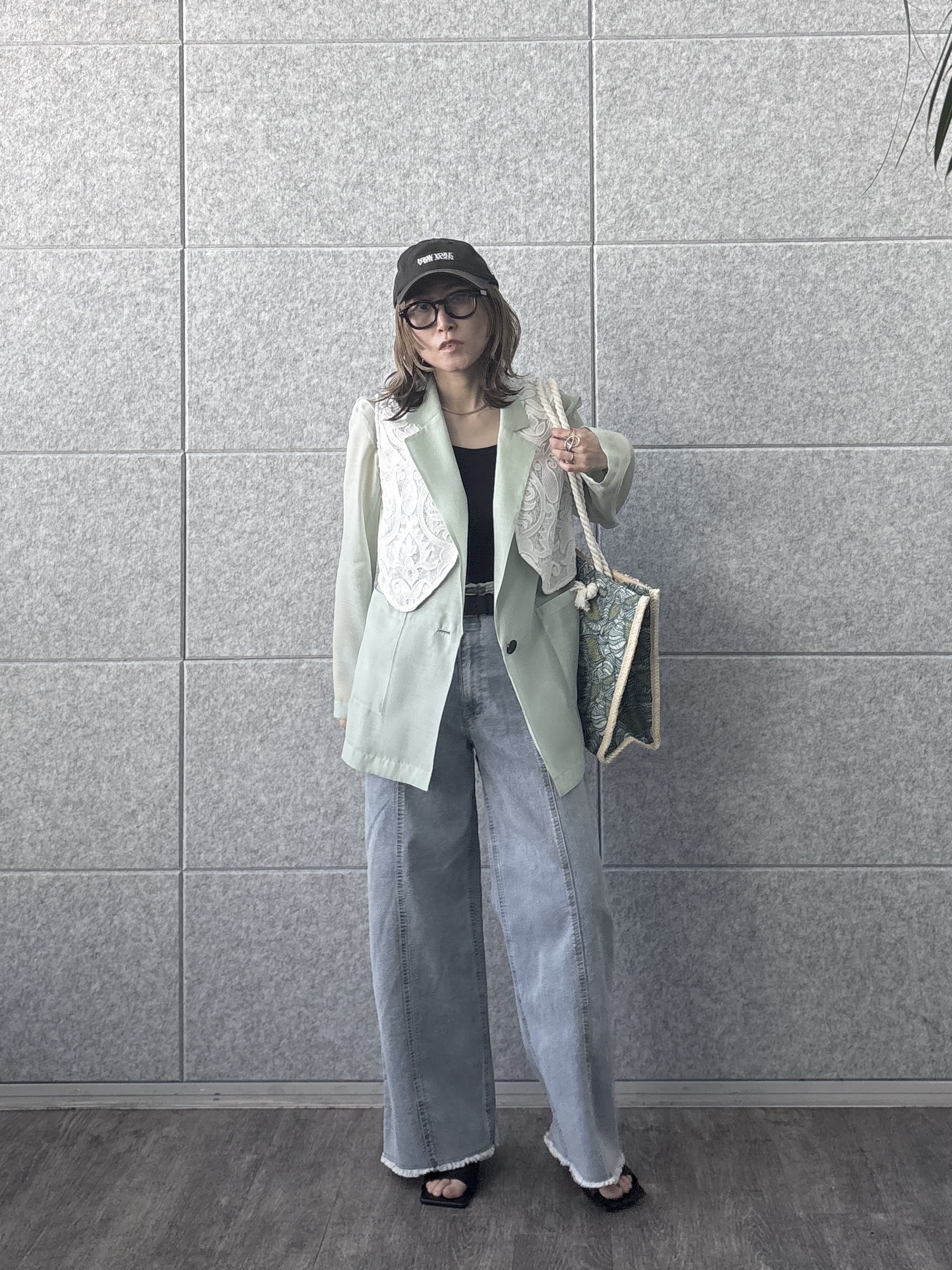 kotakiさんの「INDIVI｜シアーシャツジャケット【接触冷感】」を使ったコーディネート