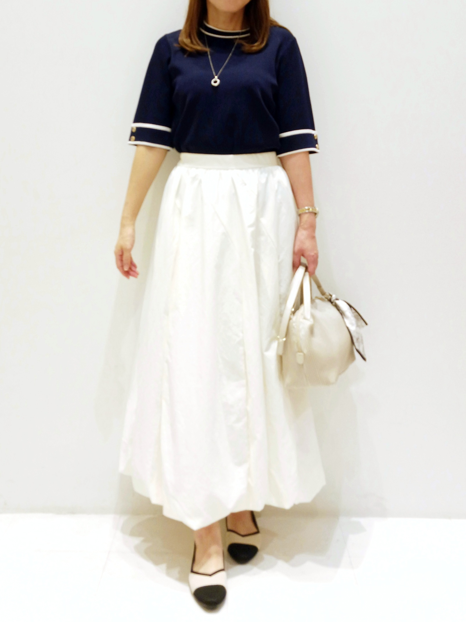 mizueさんの「grove｜【貴島明日香さん着用・洗える】麻調ノーカラーブルゾン」を使ったコーディネート