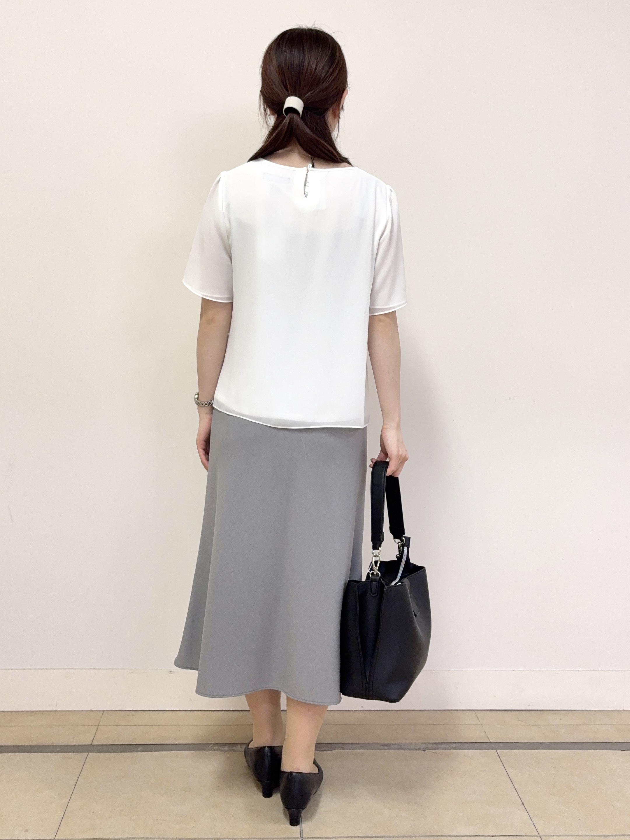 mikiさんの「Reflect｜【UVカット／接触冷感】五分袖シフォンブラウス」を使ったコーディネート