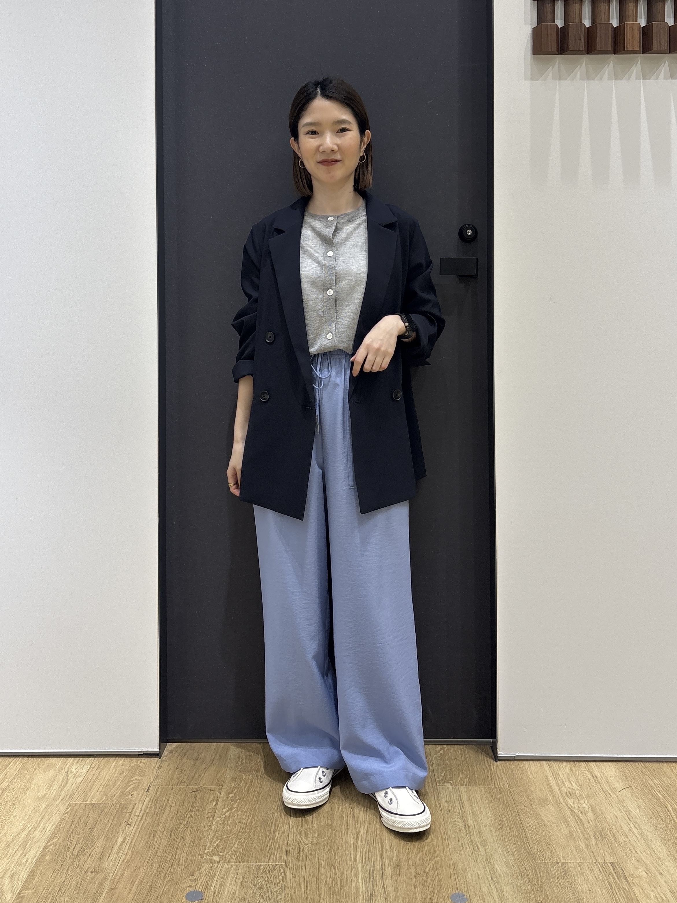risaさんの「Dessin｜【セットアップ可/洗える】ダブルストレッチジャケット」を使ったコーディネート