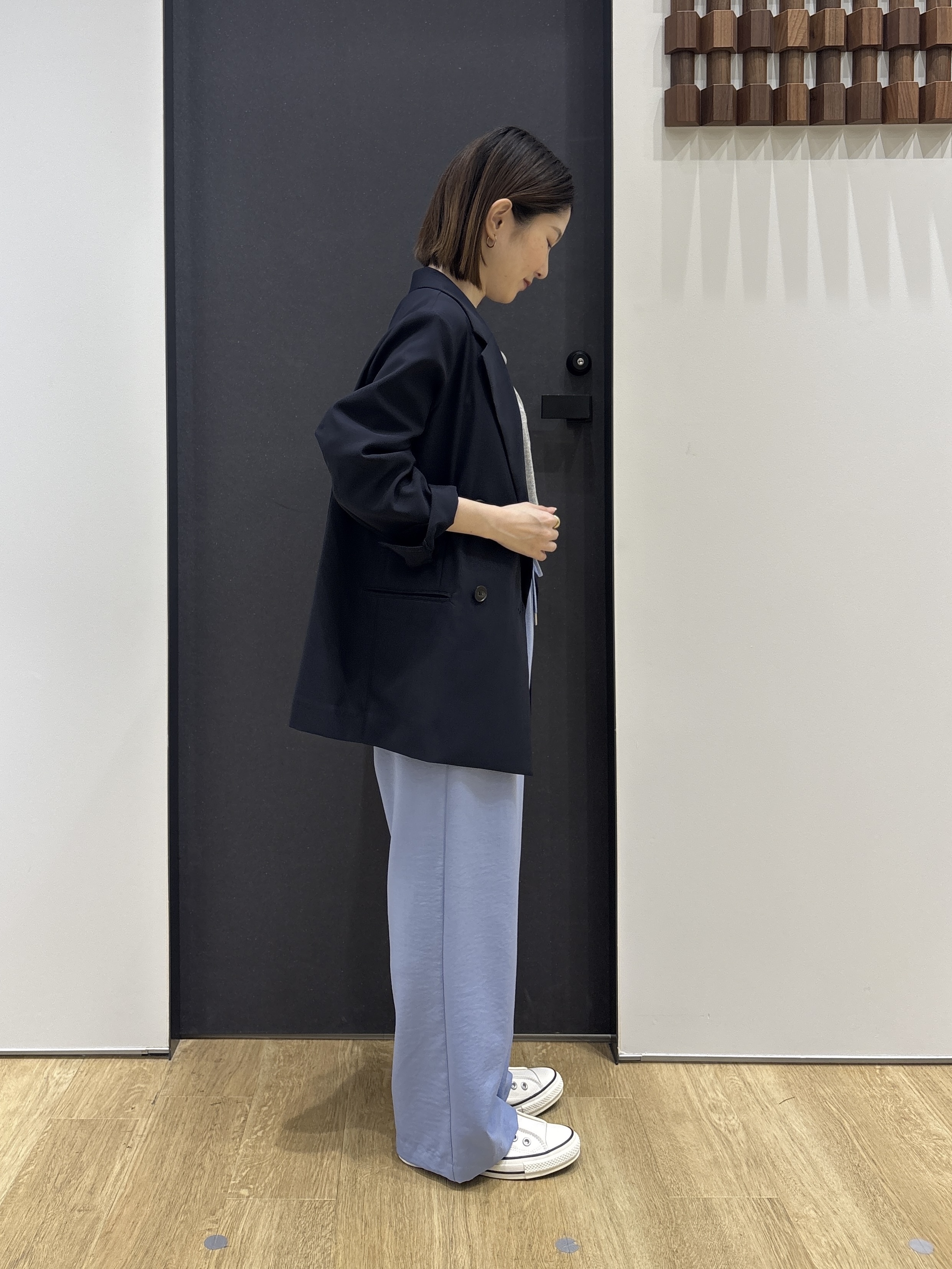 risaさんの「Dessin｜【セットアップ可/洗える】ダブルストレッチジャケット」を使ったコーディネート