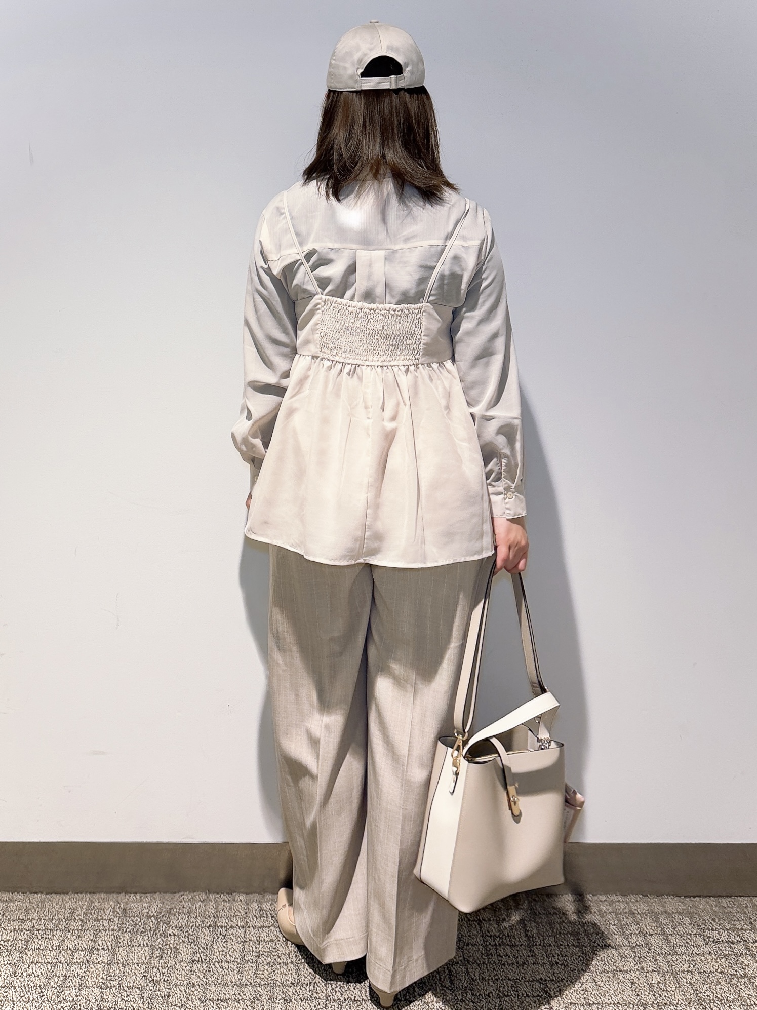 みーさんの「grove｜【2点SET】今どきシアーシャツ＆キャミセット」を使ったコーディネート