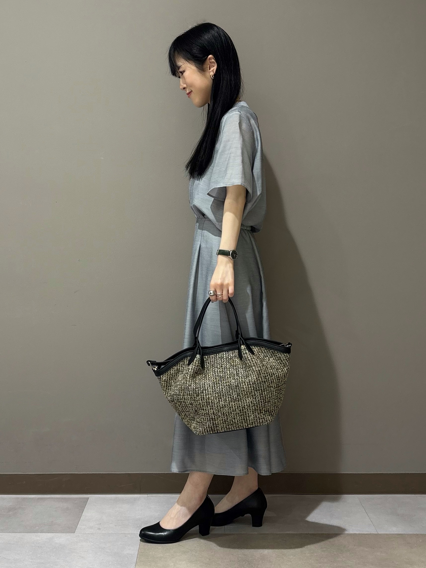 KEIKOさんの「INDIVI｜【撥水／フード取外し可】凹凸素材ブルゾン」を使ったコーディネート