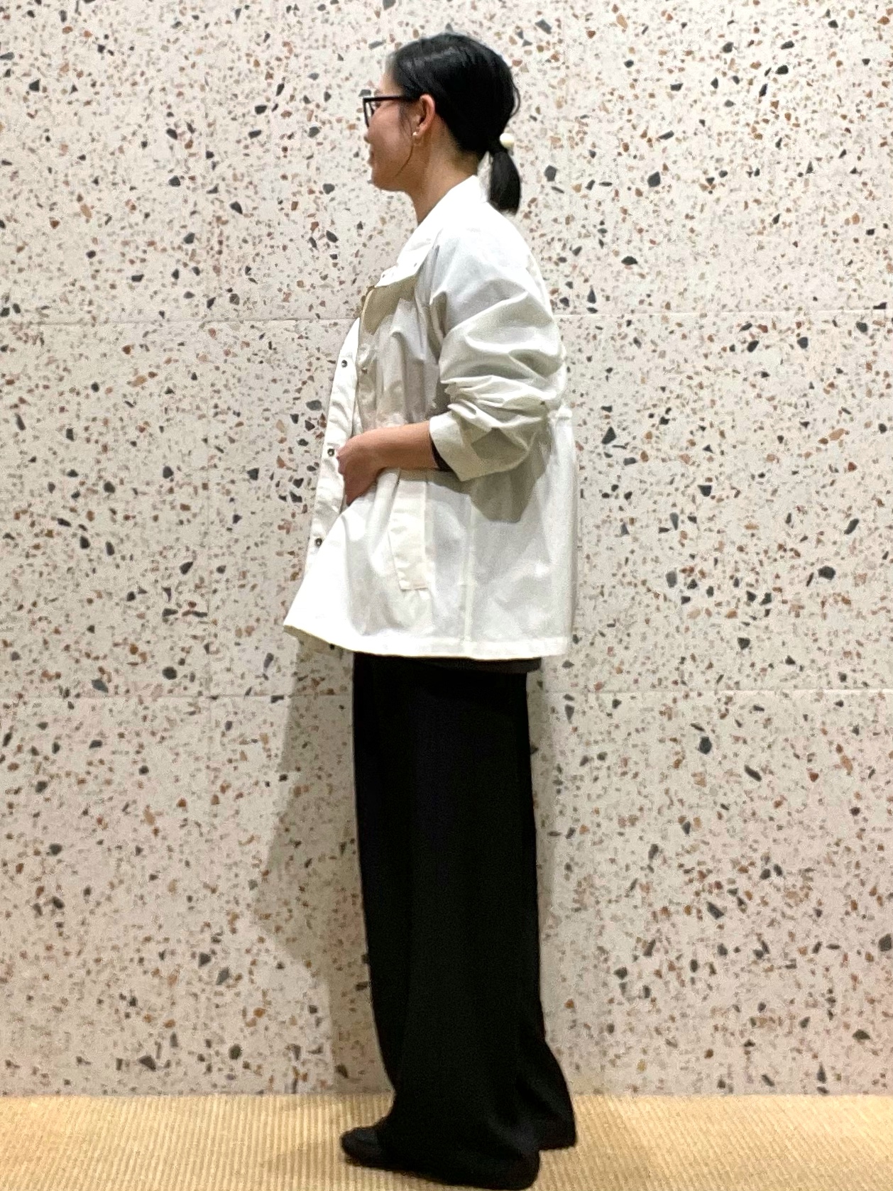 シゲリさんの「OPAQUE.CLIP｜撥水スタンドZIPブルゾン【洗濯機OK／UVケア／花粉対応】」を使ったコーディネート