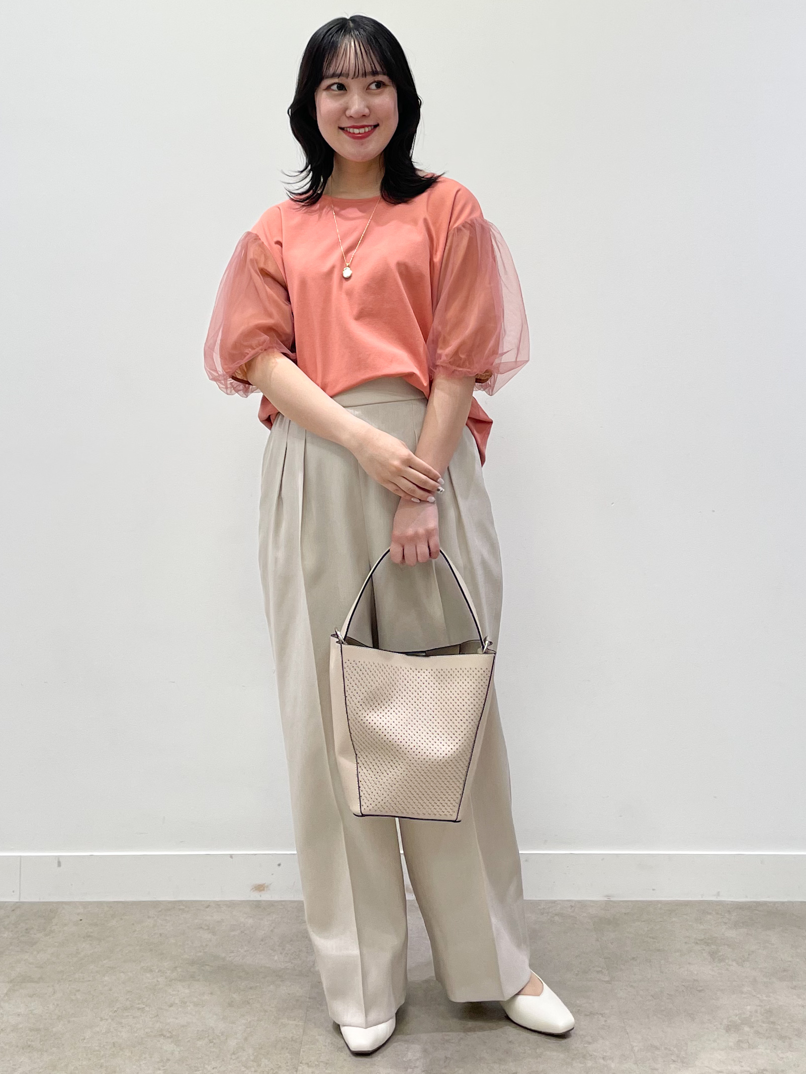 yukariさんの「Reflect｜【UVカット／接触冷感／吸水速乾】チュールスリーブプルオーバー」を使ったコーディネート