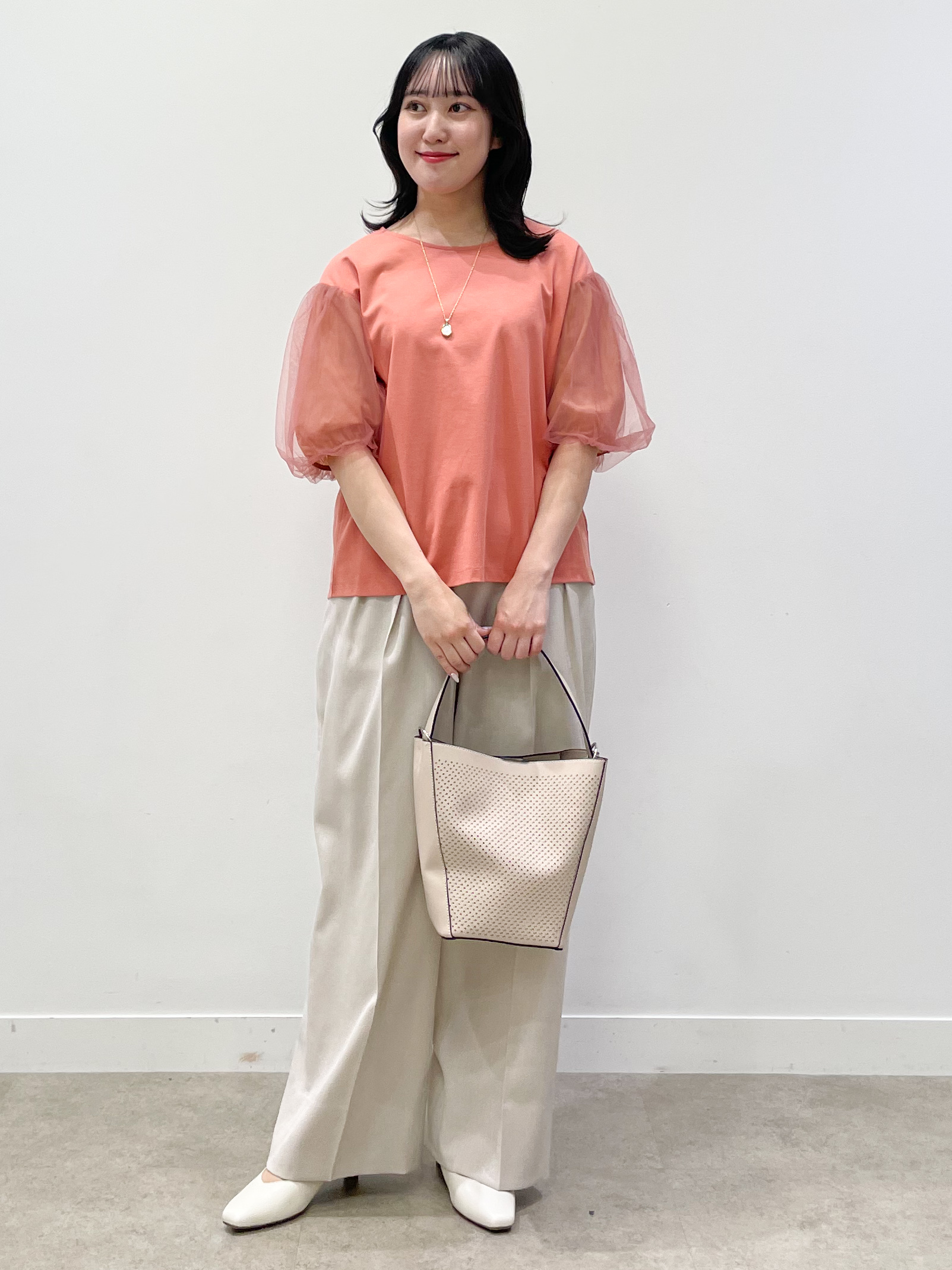 yukariさんの「Reflect｜【UVカット／接触冷感／吸水速乾】チュールスリーブプルオーバー」を使ったコーディネート
