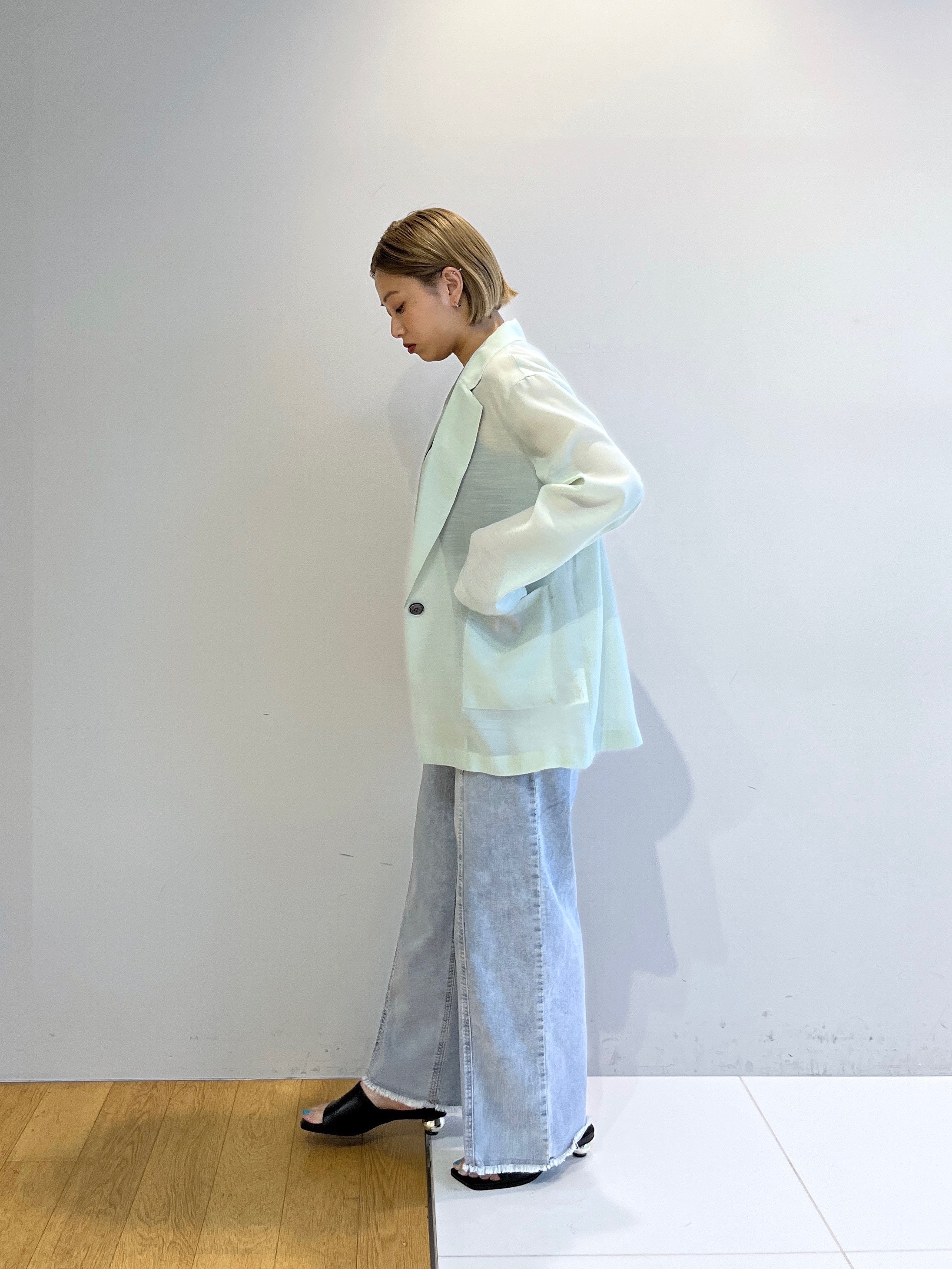 Harukaさんの「INDIVI｜シアーシャツジャケット【接触冷感】」を使ったコーディネート