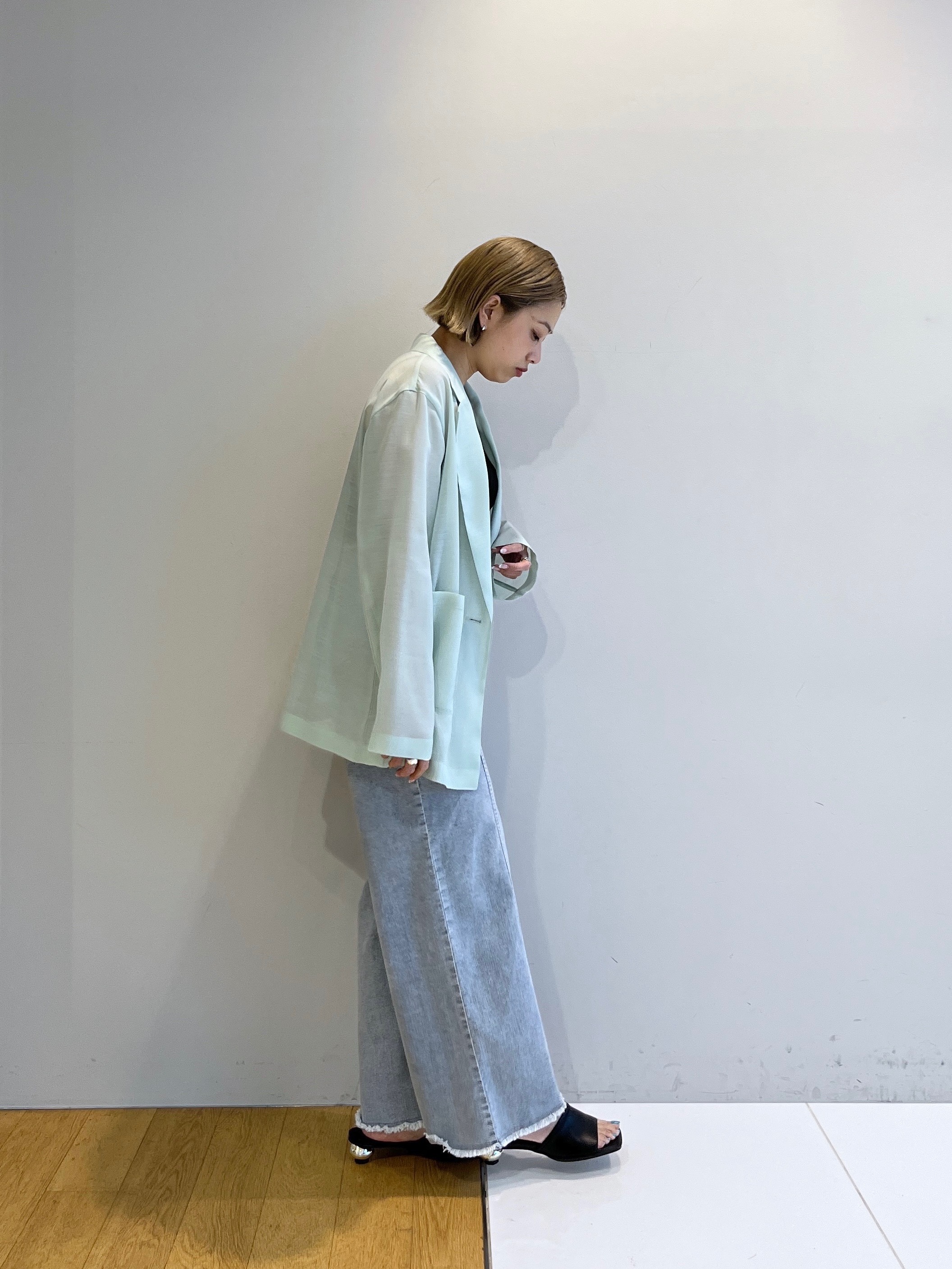 Harukaさんの「INDIVI｜シアーシャツジャケット【接触冷感】」を使ったコーディネート