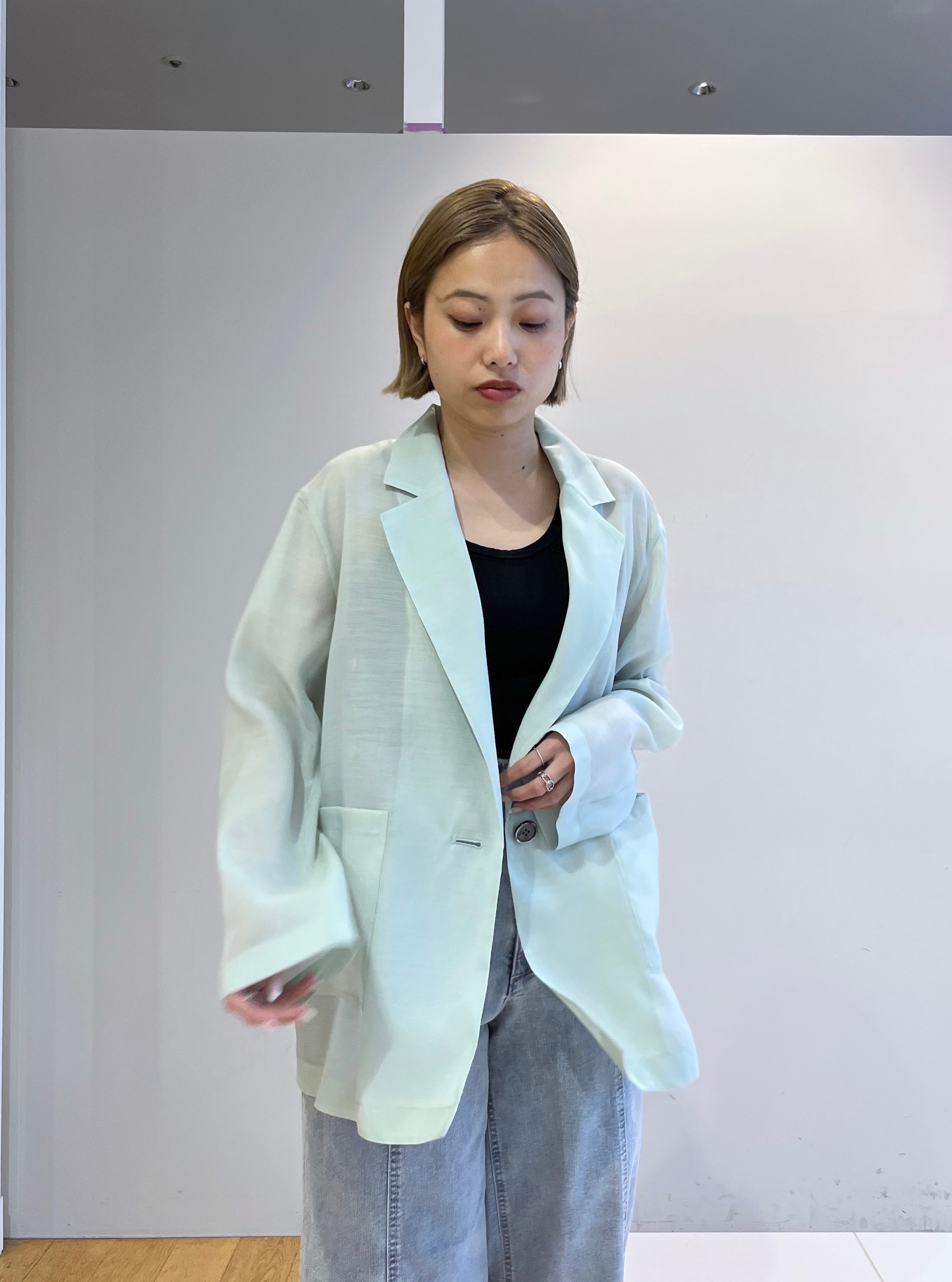 Harukaさんの「INDIVI｜シアーシャツジャケット【接触冷感】」を使ったコーディネート