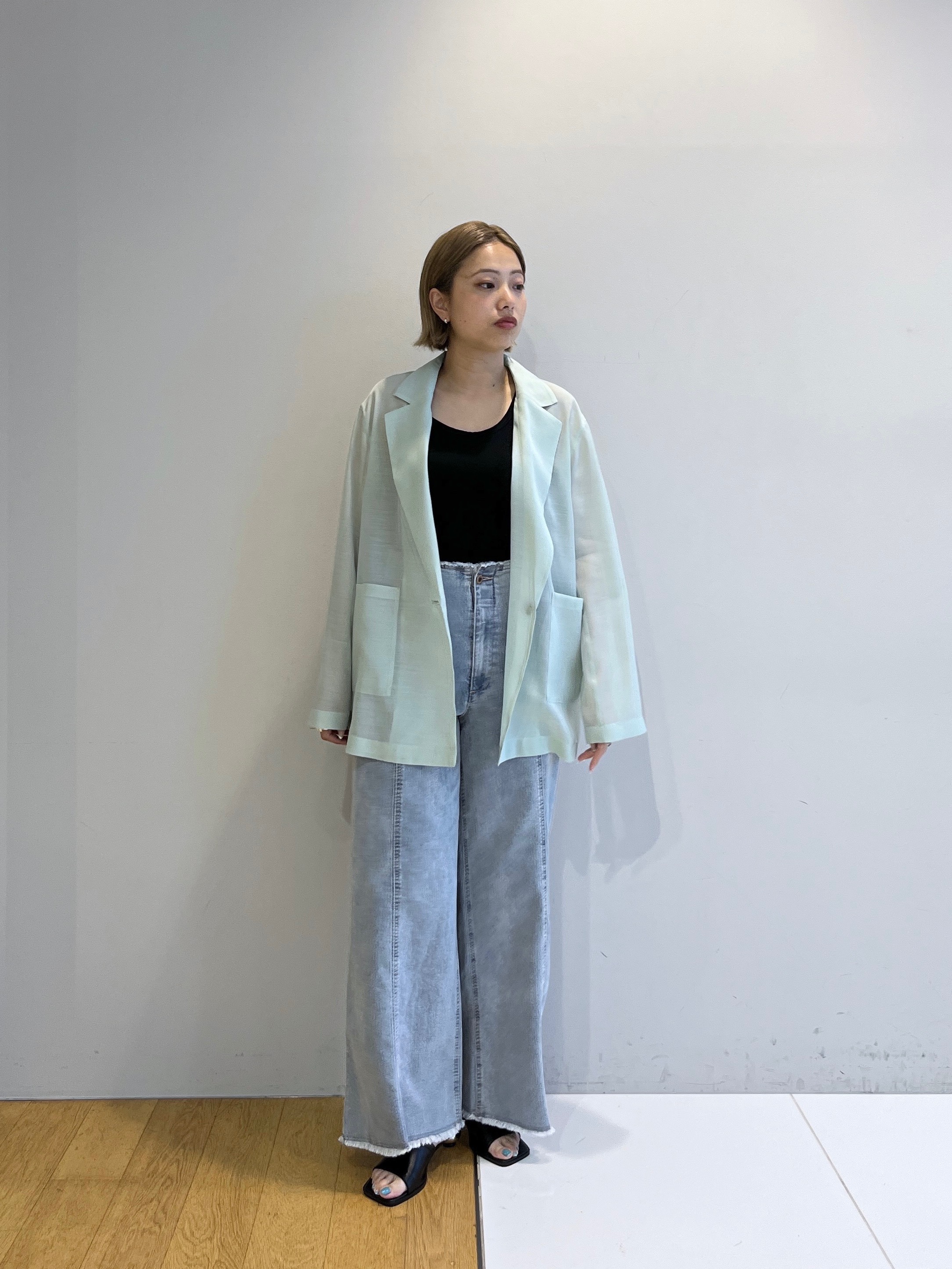 Harukaさんの「INDIVI｜シアーシャツジャケット【接触冷感】」を使ったコーディネート