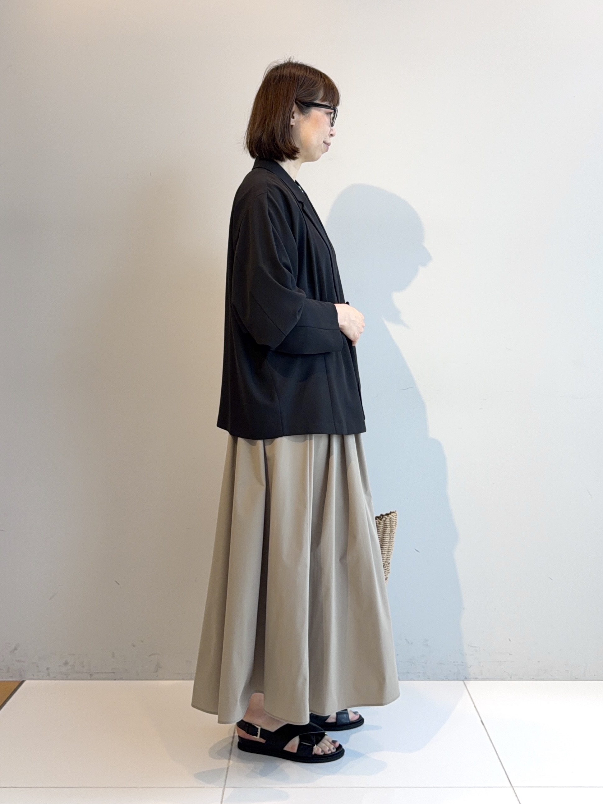 murayamaさんの「INDIVI｜【さらに軽く軽快！／着る日傘】ドルマンダブルジャケット」を使ったコーディネート