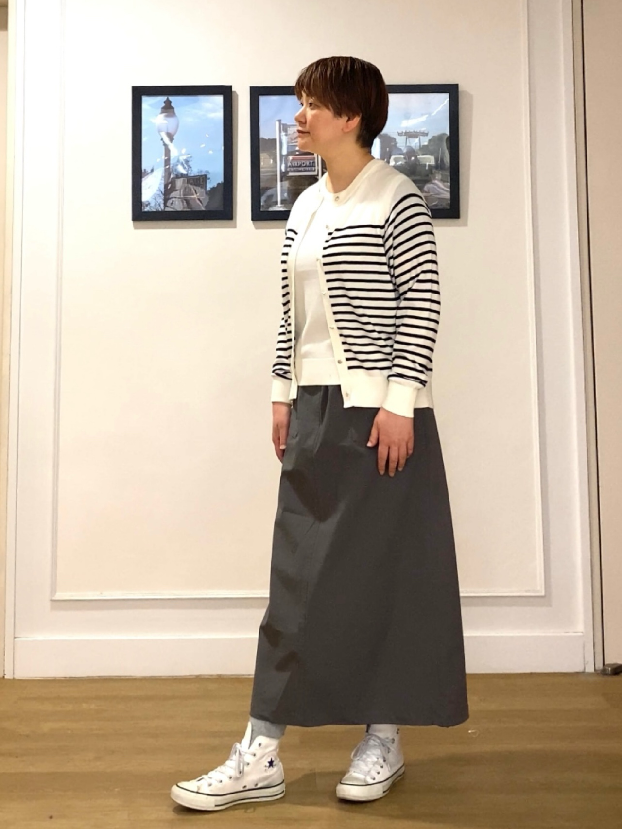 Hiroさんの「Dessin｜【2点セット/洗える】アンサンブルニット」を使ったコーディネート
