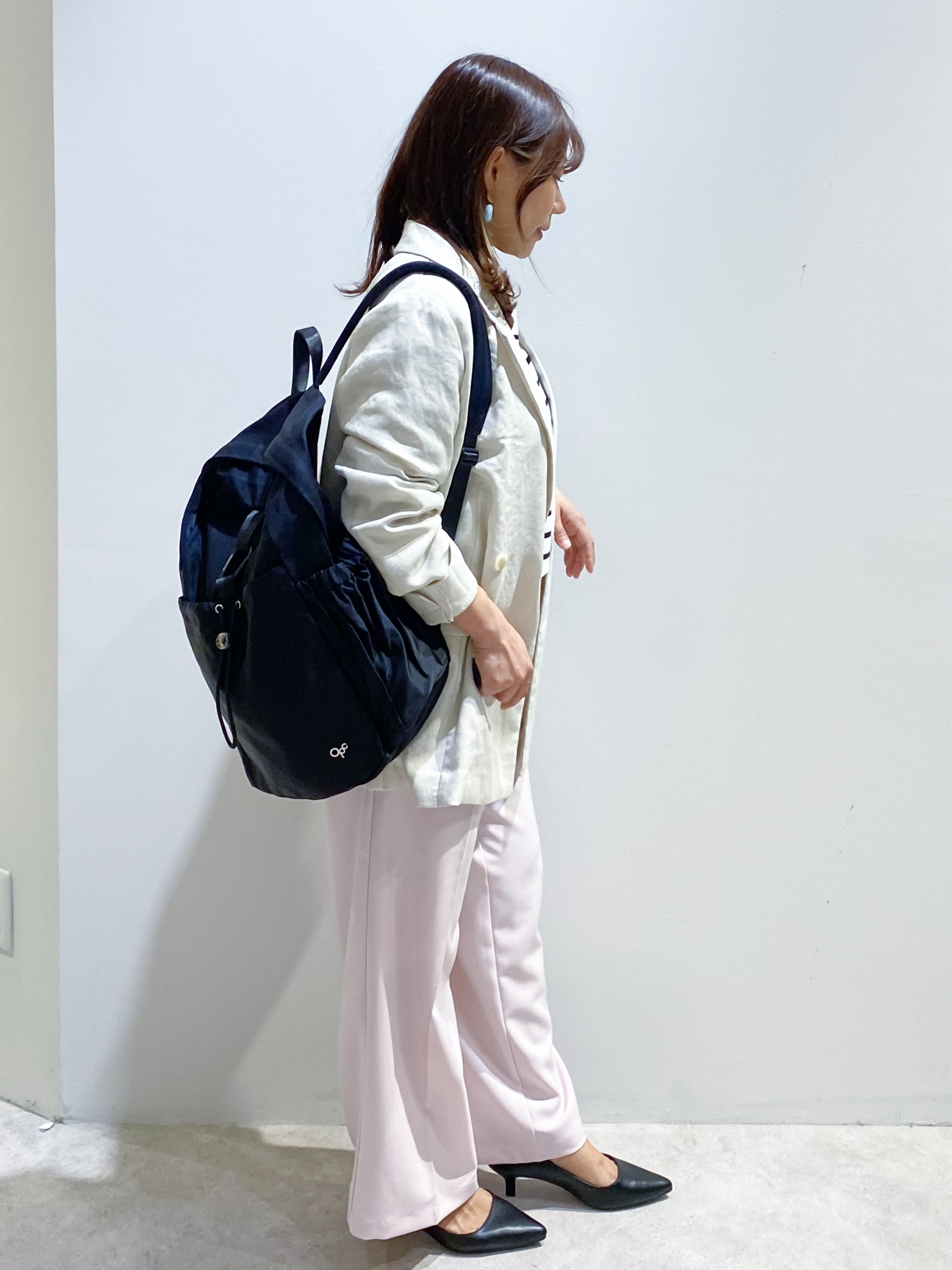 ちぃさんの「OPAQUE.CLIP｜【UV／接触冷感】ダブルブレストジャケット《防シワ加工／洗える》」を使ったコーディネート