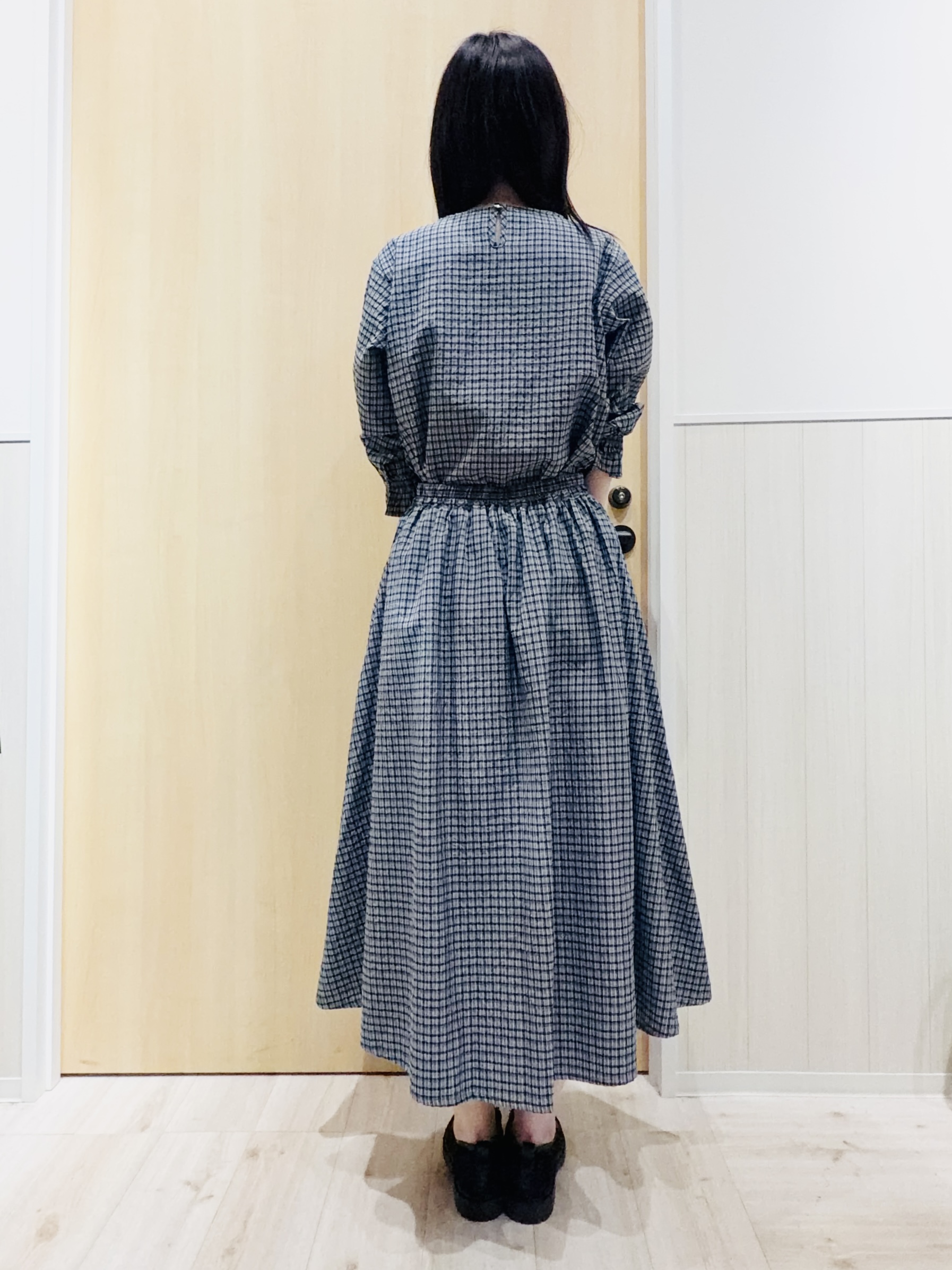 Naさんの「SHOO･LA･RUE｜【セットアップ可/洗濯機可】上品チェックが好印象 ゆるさら6分袖ブラウス」を使ったコーディネート