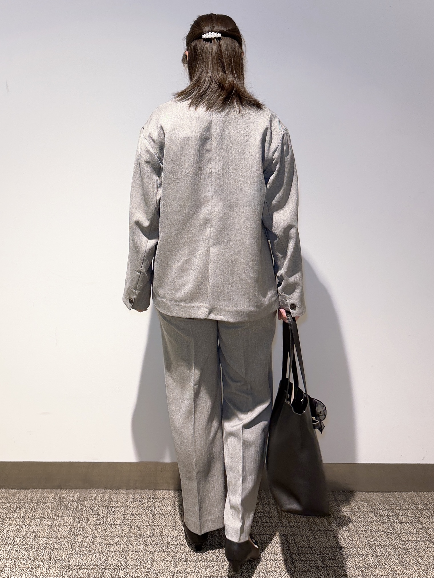 みーさんの「grove｜【貴島明日香さん着用】リネンライクカラーレスジャケット」を使ったコーディネート