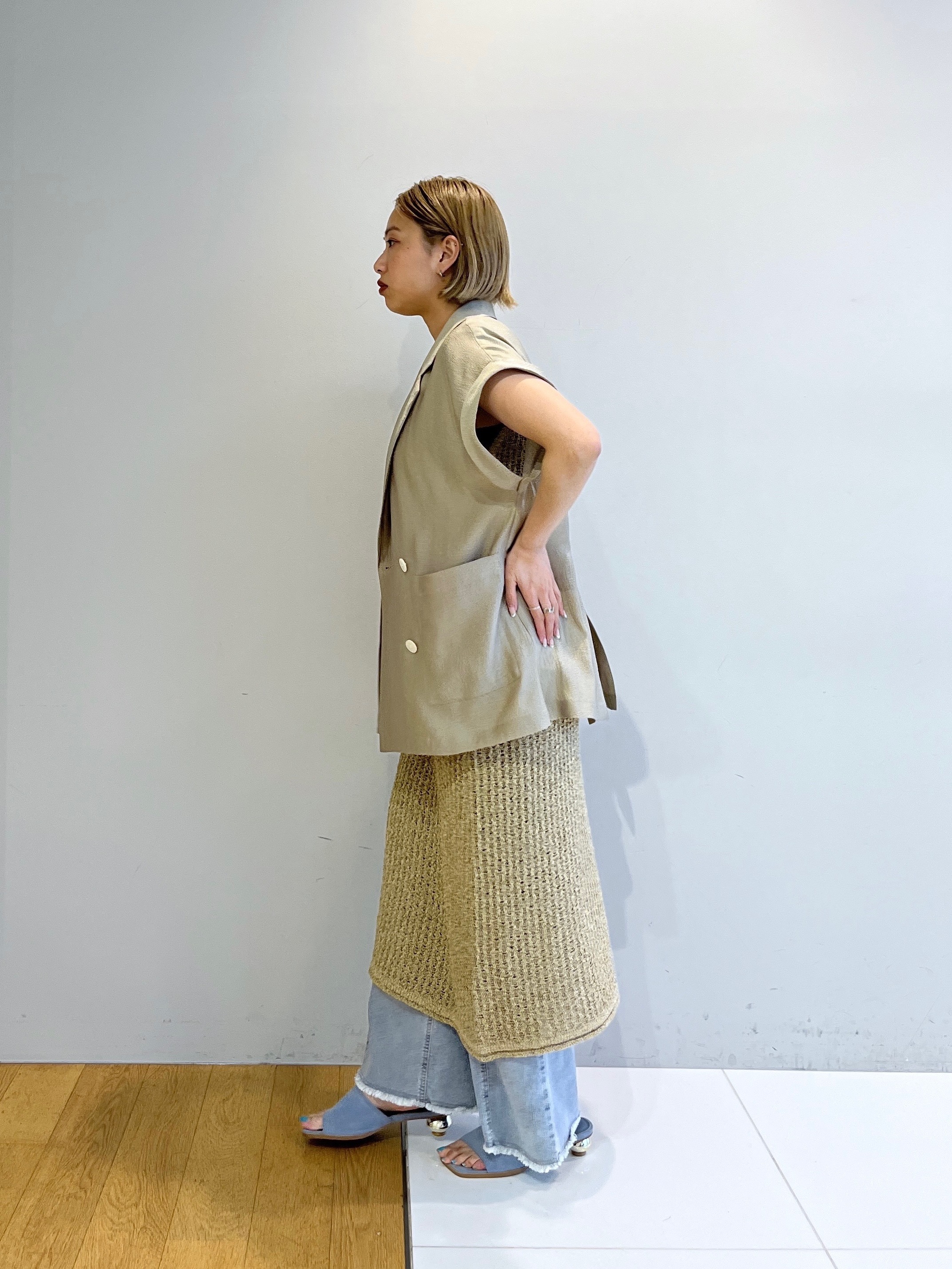 Harukaさんの「INDIVI｜メランジニットワンピース」を使ったコーディネート