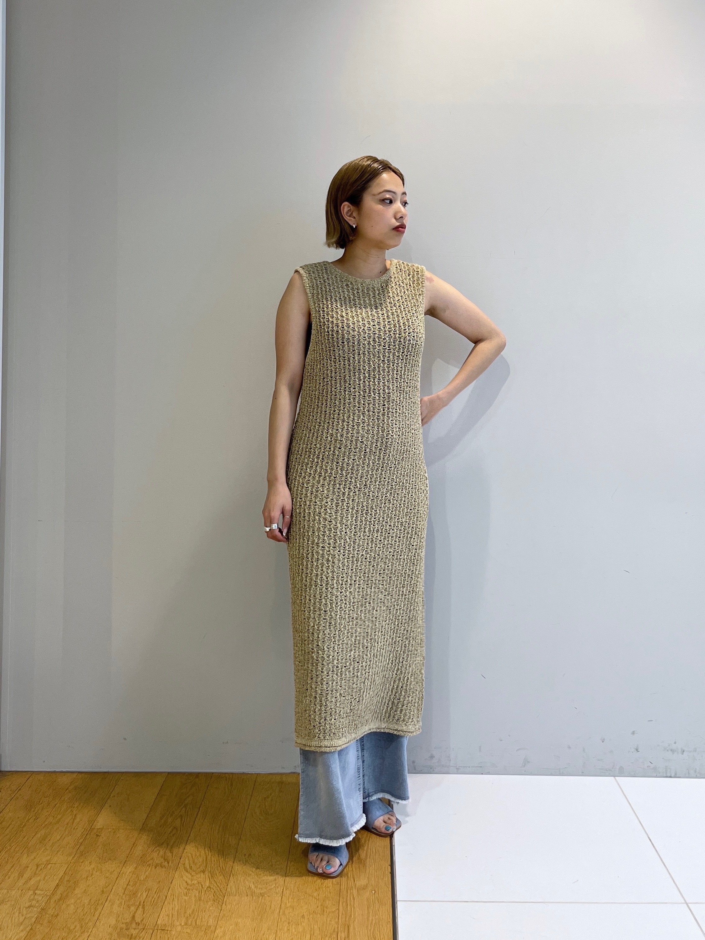 Harukaさんの「INDIVI｜メランジニットワンピース」を使ったコーディネート
