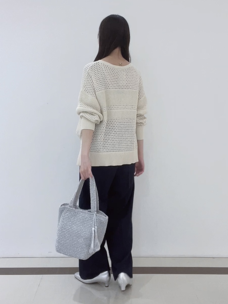 yukaさんの「Reflect｜【レイヤードにおすすめ◎】メッシュ風ドライタッチニット」を使ったコーディネート
