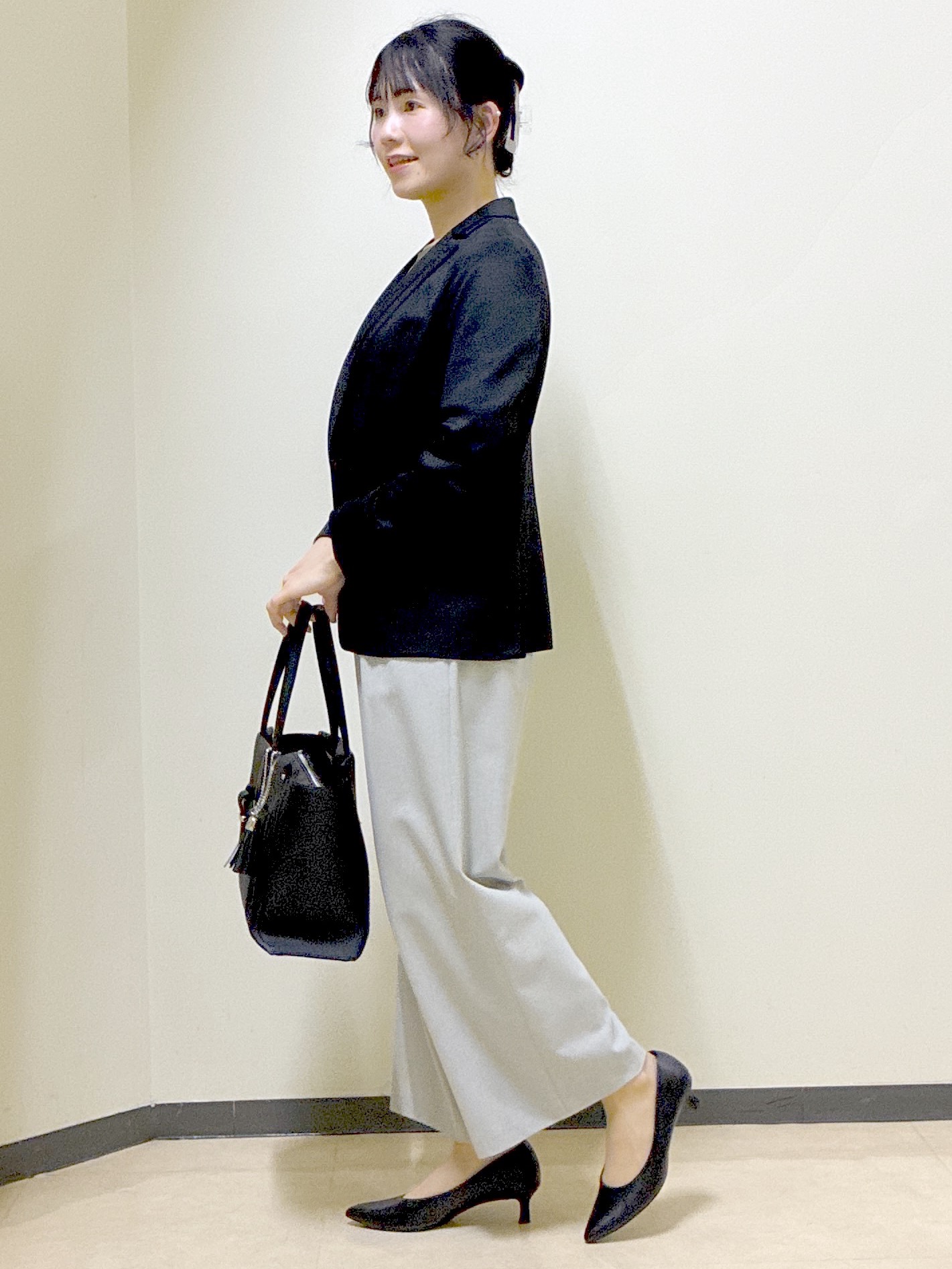  beni_gingerさんの「Reflect｜【インナーにおすすめ◎】クルーネックストレッチリブトップス」を使ったコーディネート