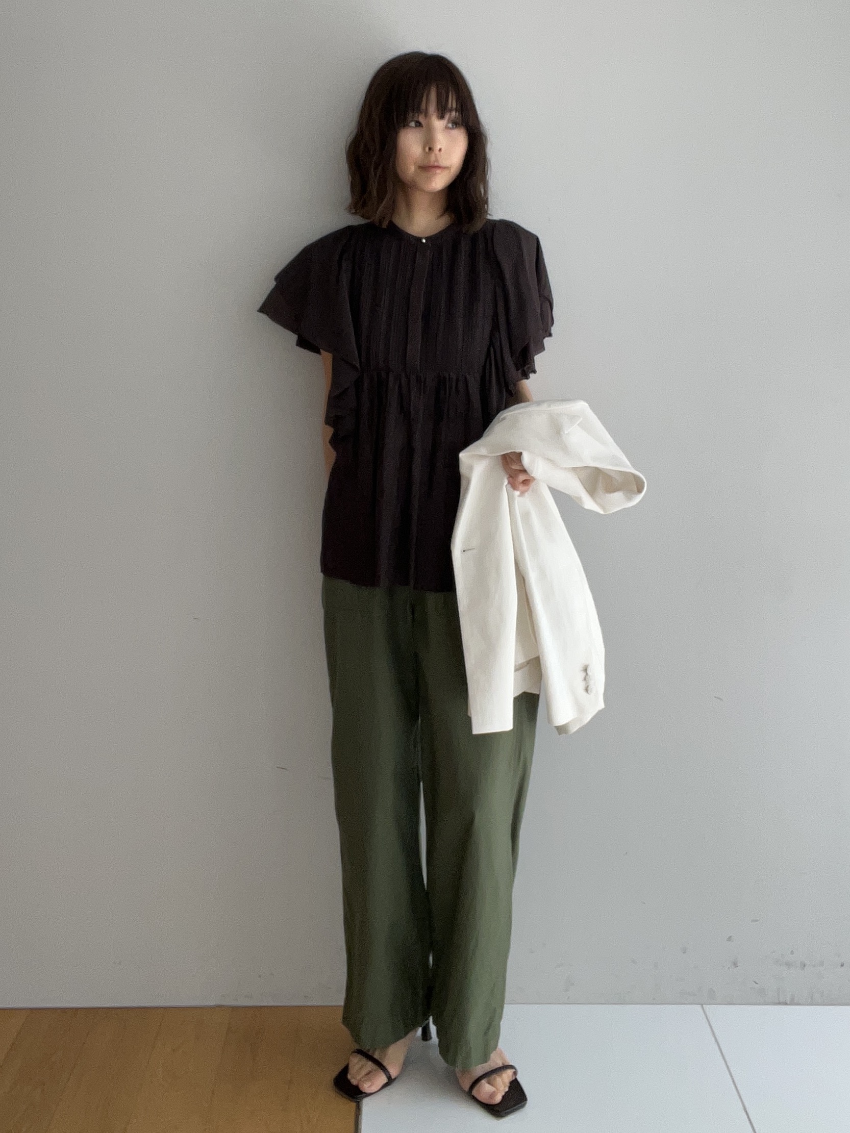 misaさんの「DRESSTERIOR｜【セットアップ可】リネンブレンドダブルブレストジャケット」を使ったコーディネート