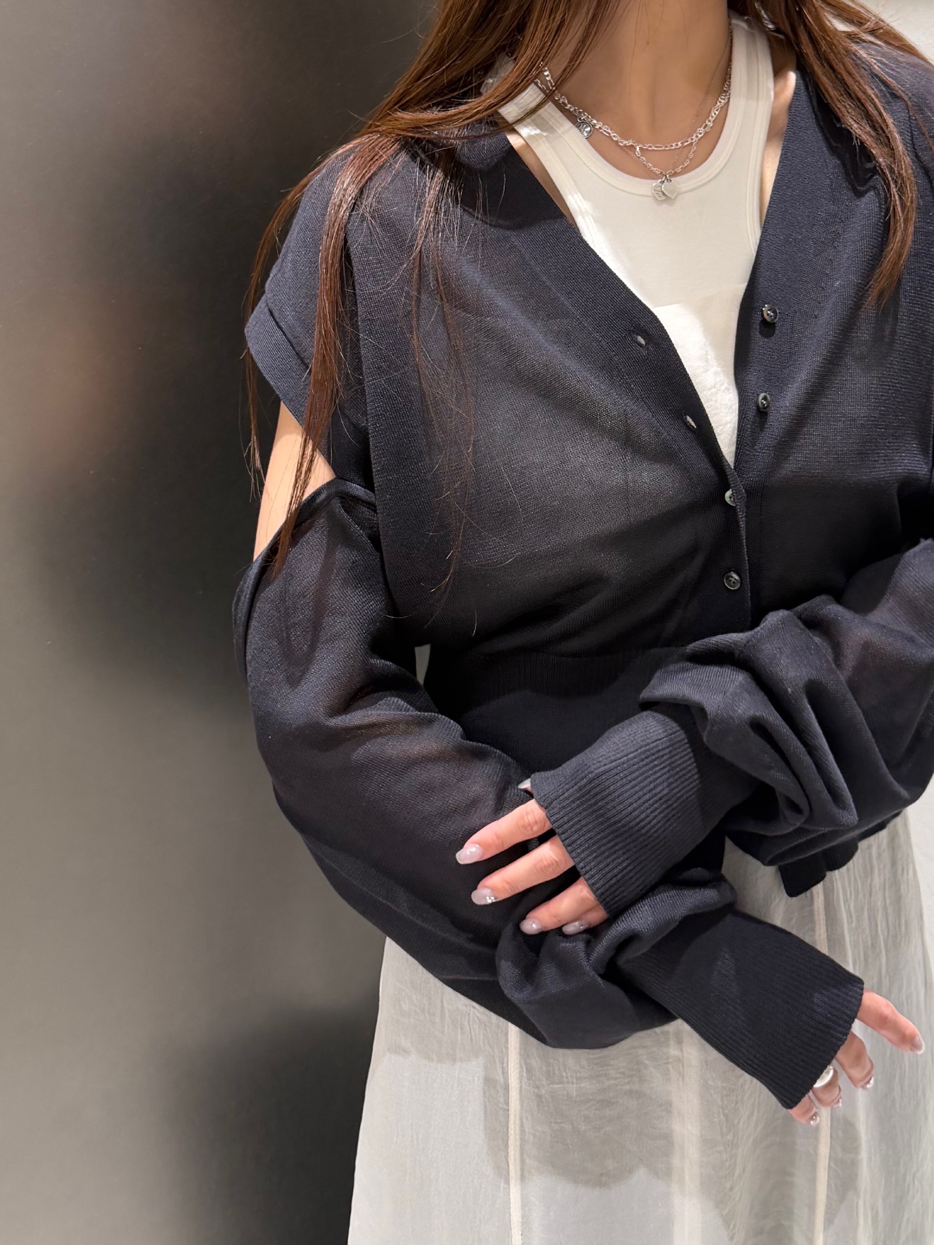 kanamiさんの「CODE A｜georgette cami」を使ったコーディネート