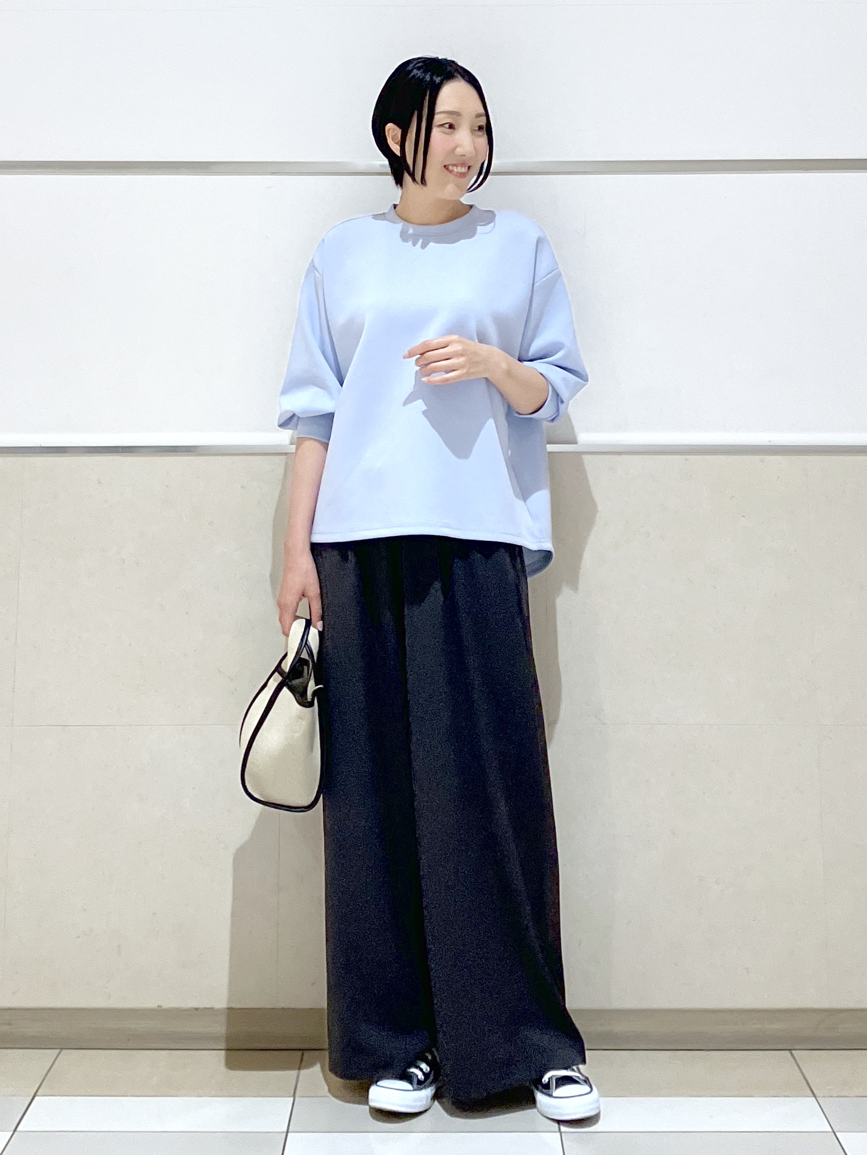 eriko さんの「Dessin｜【洗える】8分袖ボンディングカットソー」を使ったコーディネート