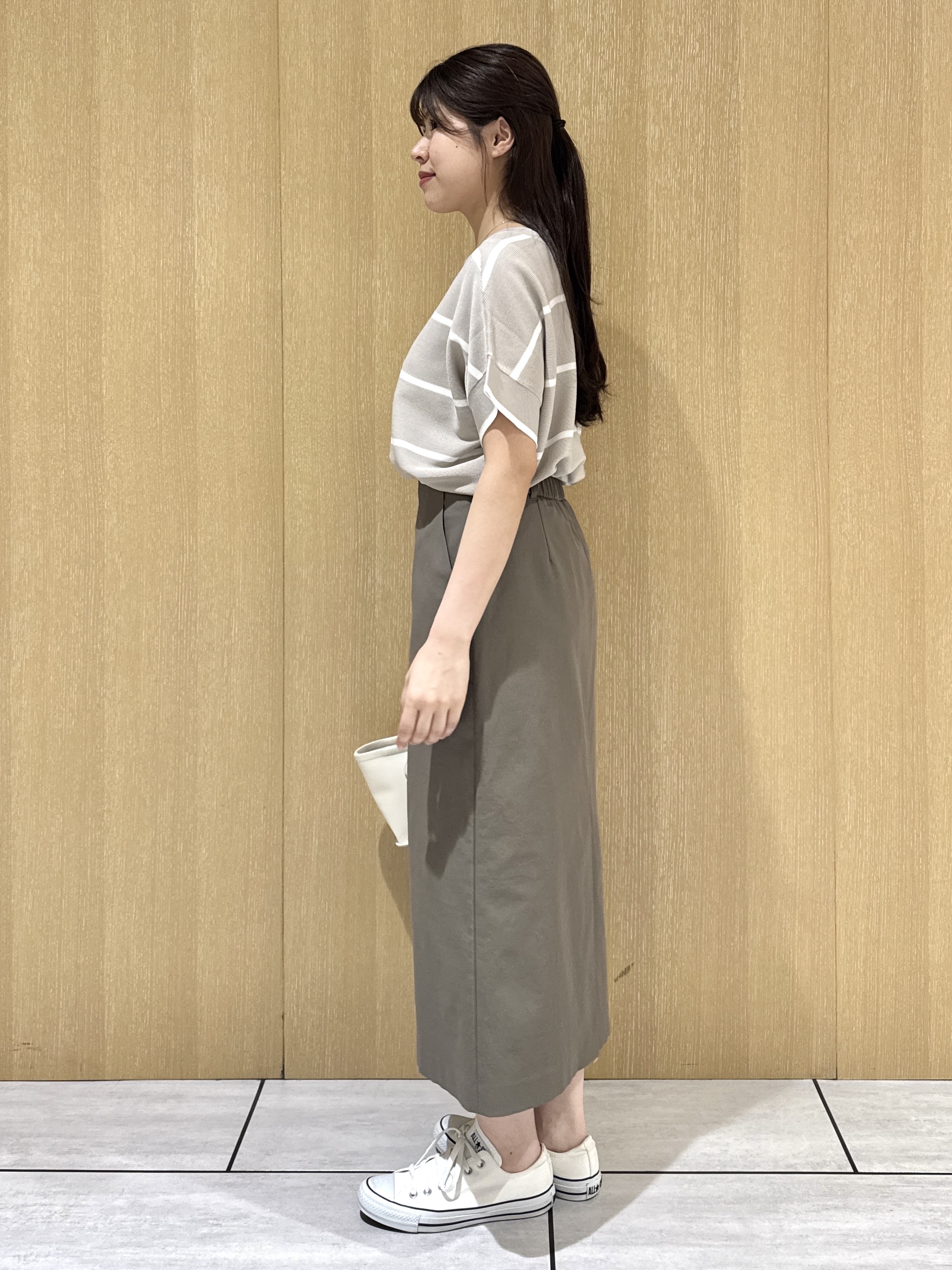 nanaさんの「UNTITLED｜【11色展開/体型カバー】前後2WAYフレンチスリーブニット」を使ったコーディネート