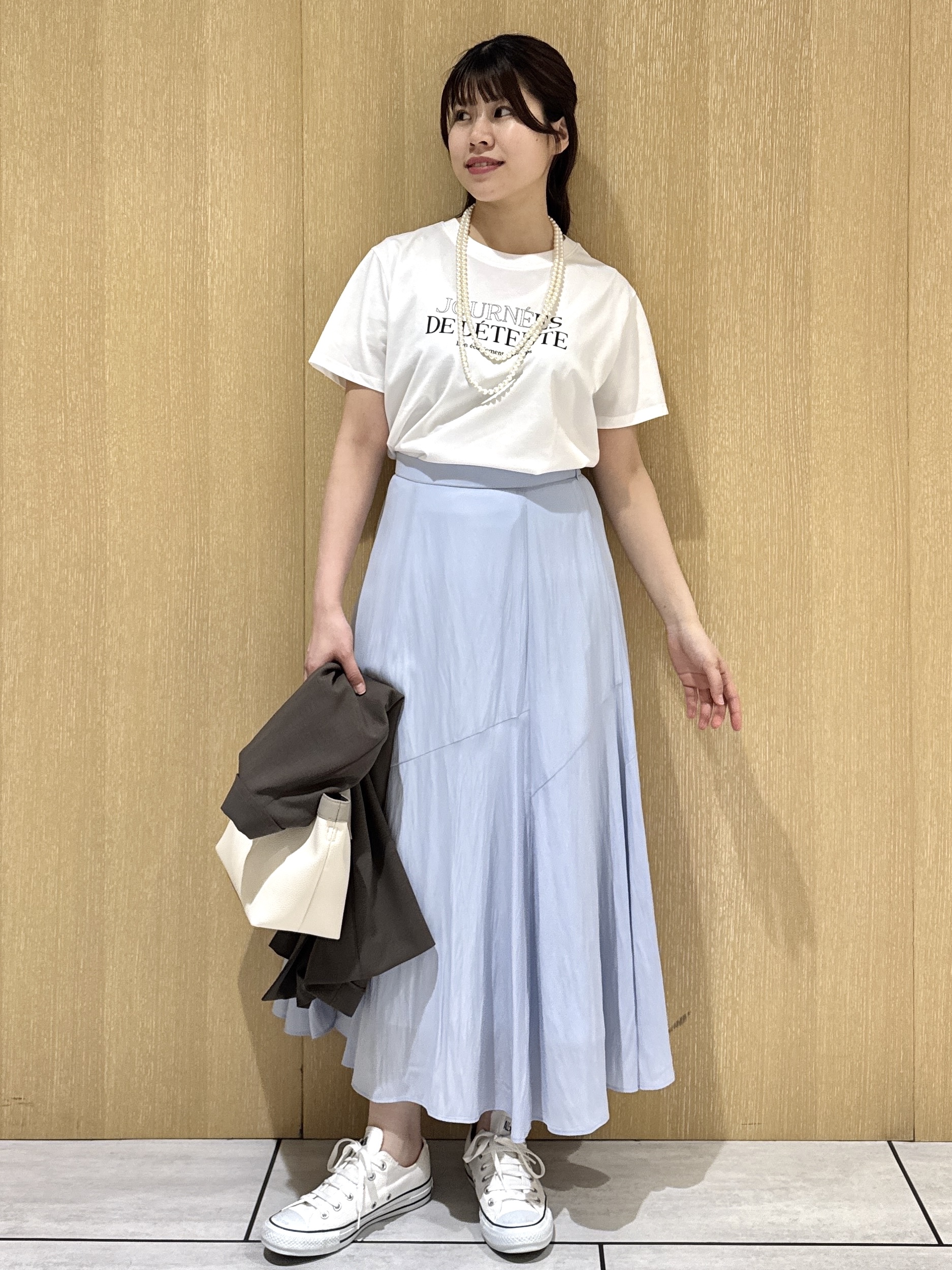 nanaさんの「UNTITLED｜【新色追加/セットアップ可】エアリー ダブルブレストジャケット」を使ったコーディネート