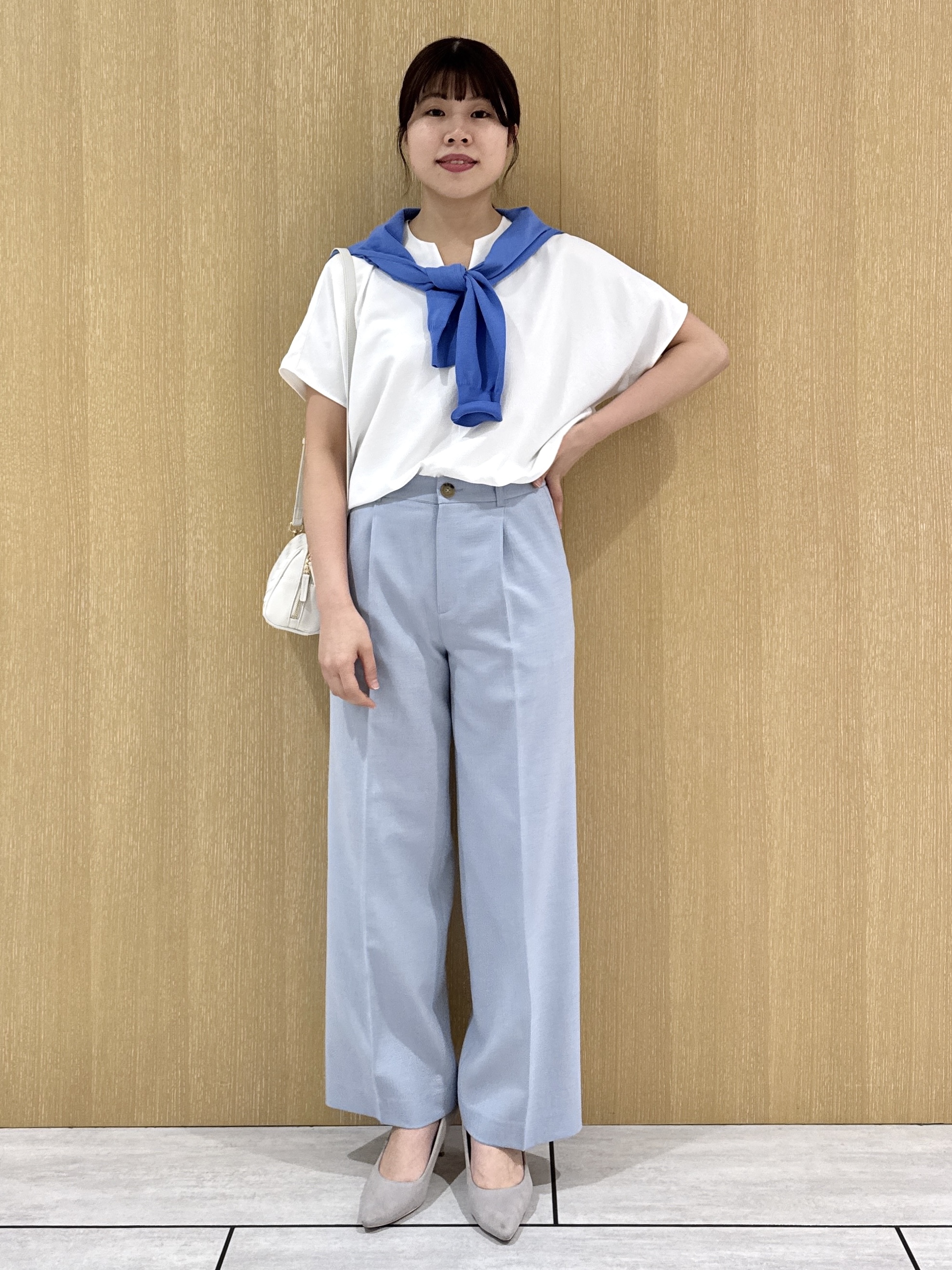 nanaさんの「UNTITLED｜【9色展開/アンサンブル可】コットンクルーネックカーディガン」を使ったコーディネート