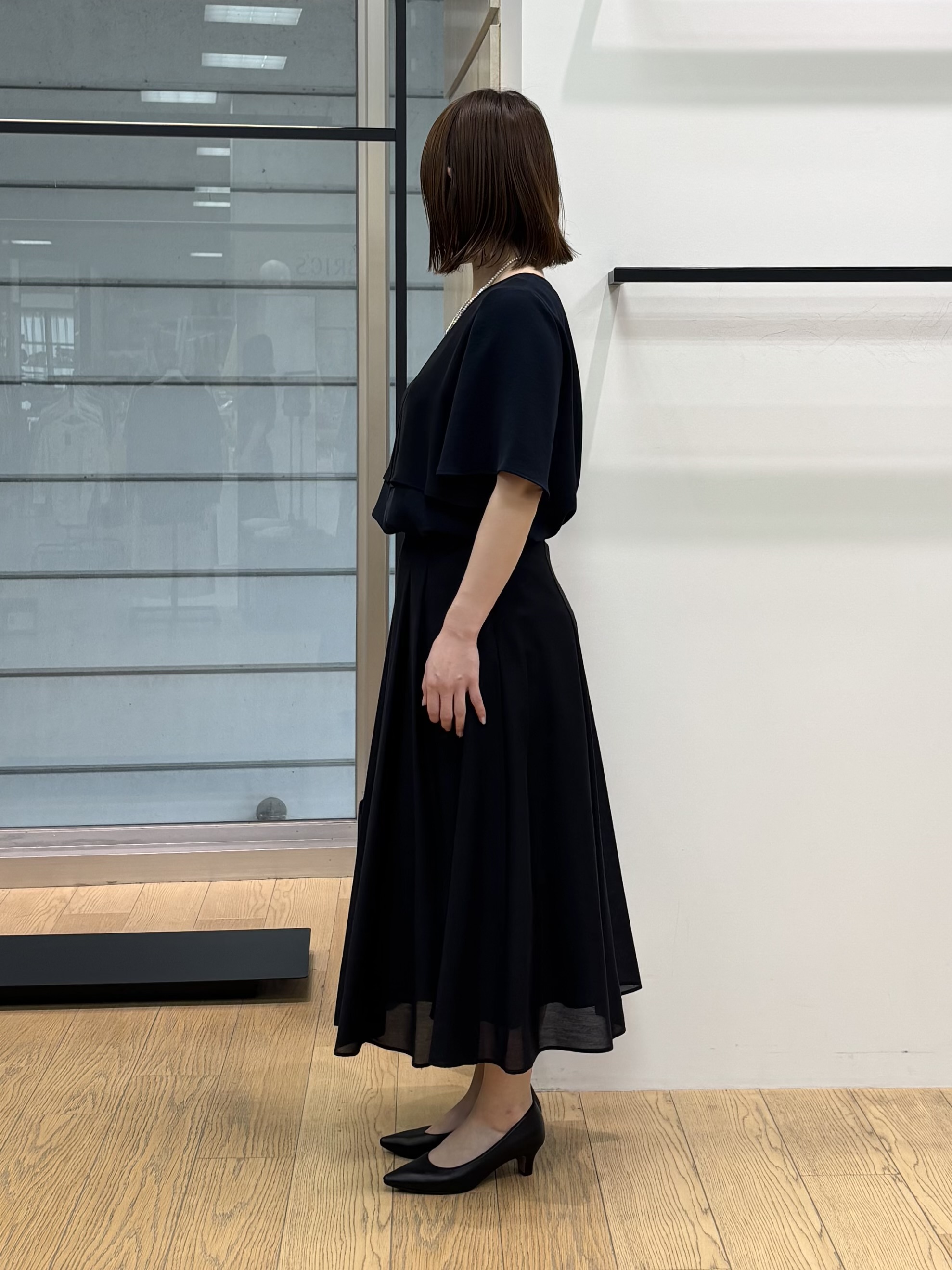 asamiさんの「INDIVI｜【着る日傘】シフォンドッキングブラウス」を使ったコーディネート